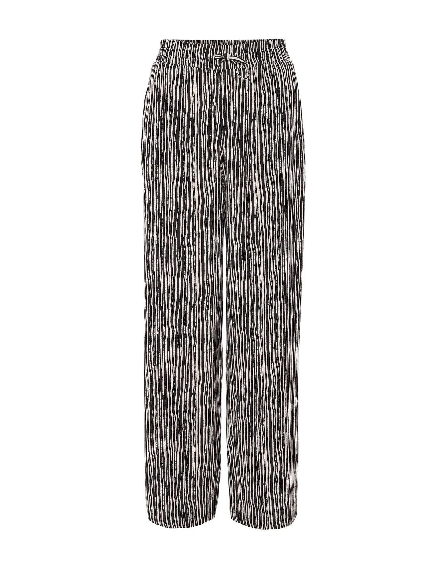 Opus Damen Hose Manilo stripe schwarz