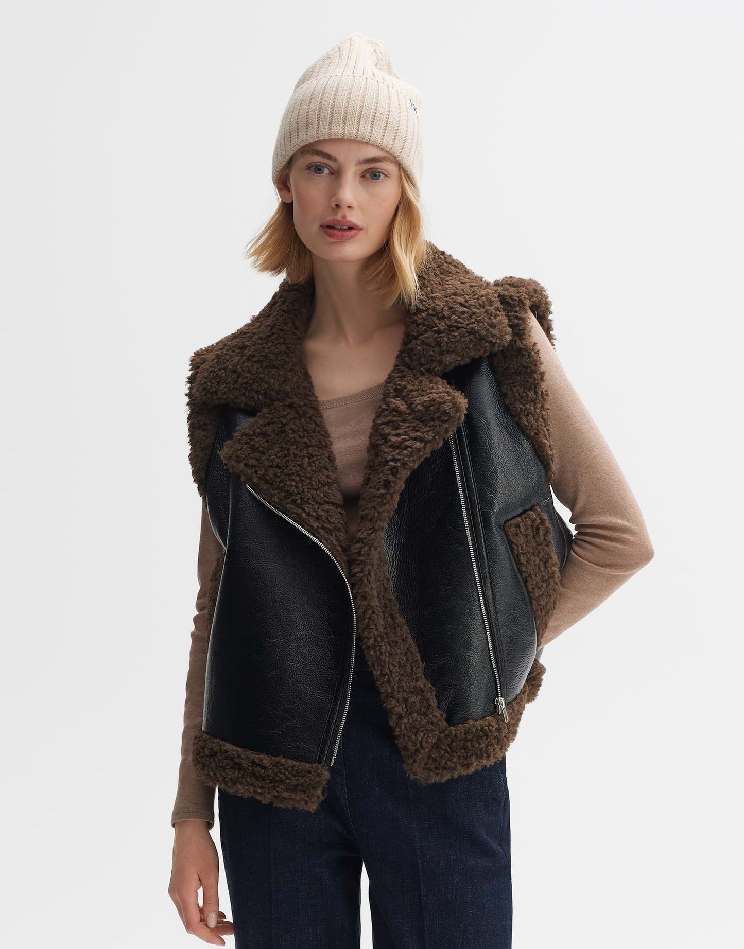 Opus Damen Mütze Adela beige