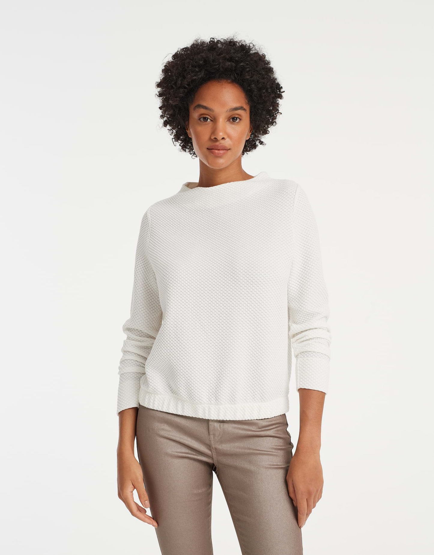 Opus Damen Pullover Gasdina weiß