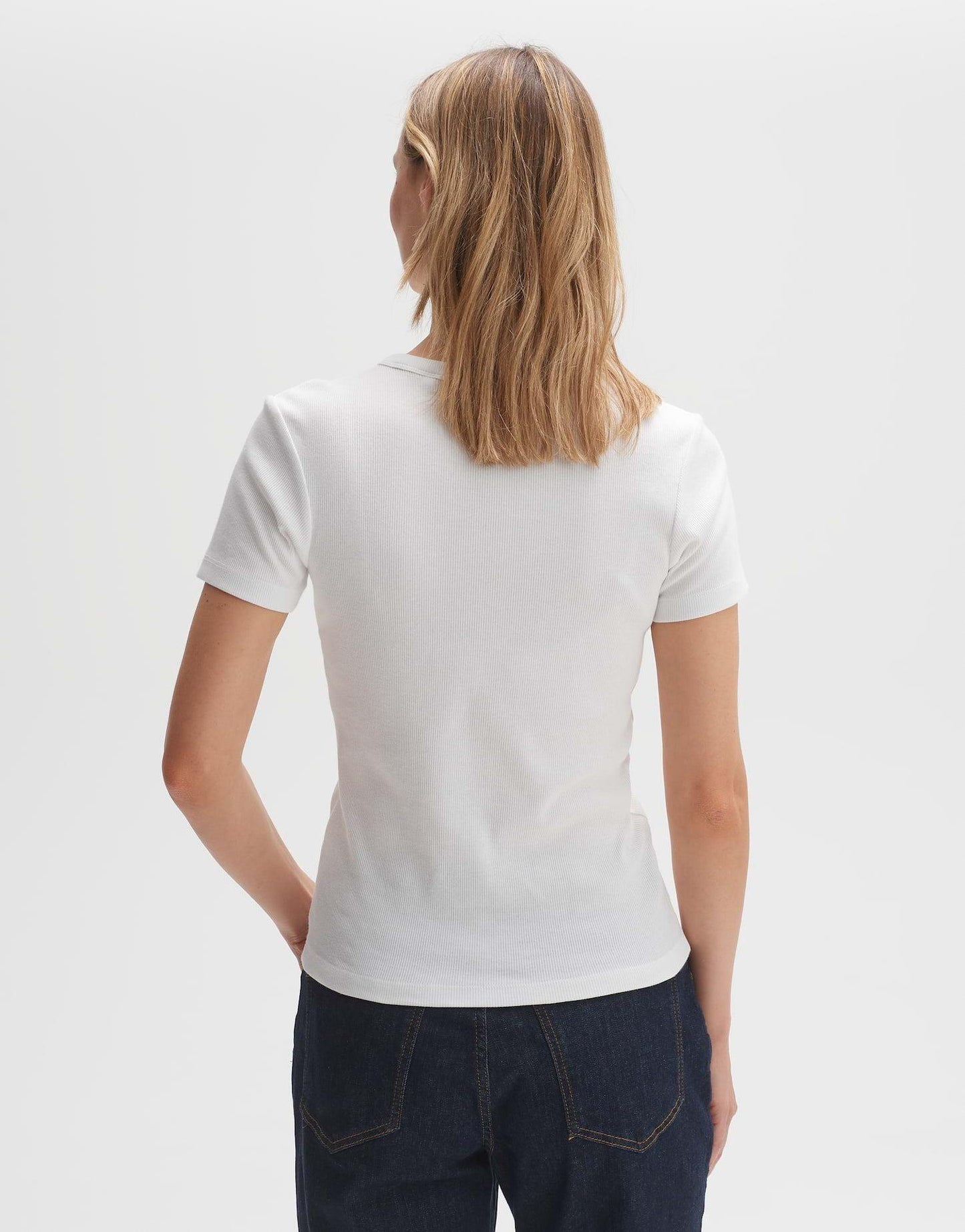 Opus Damen T-Shirt Samuna weiß