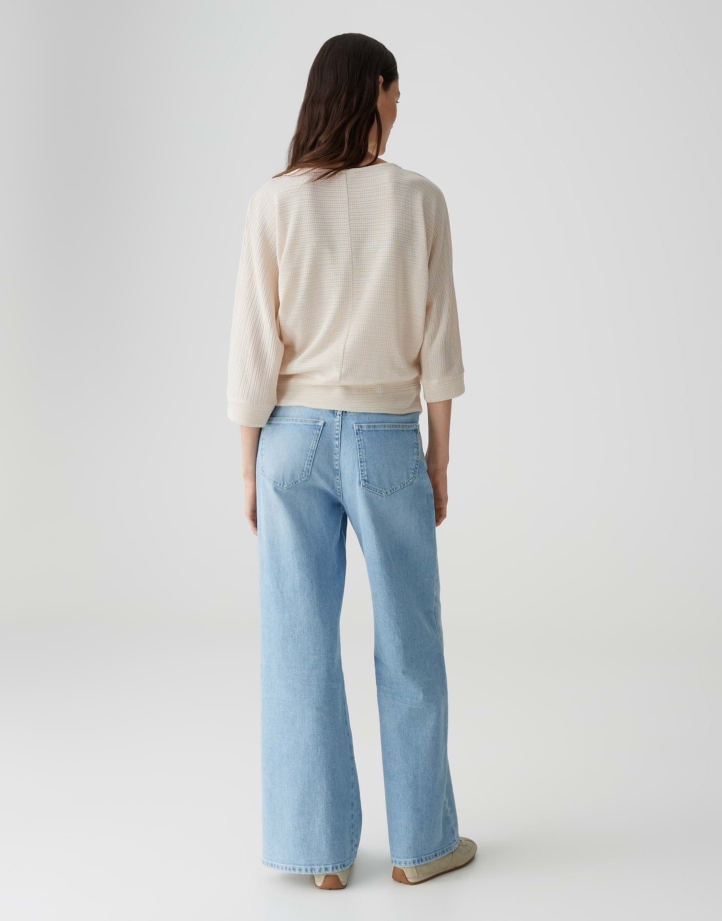 Opus Damen Shirt Sollika structure weiß