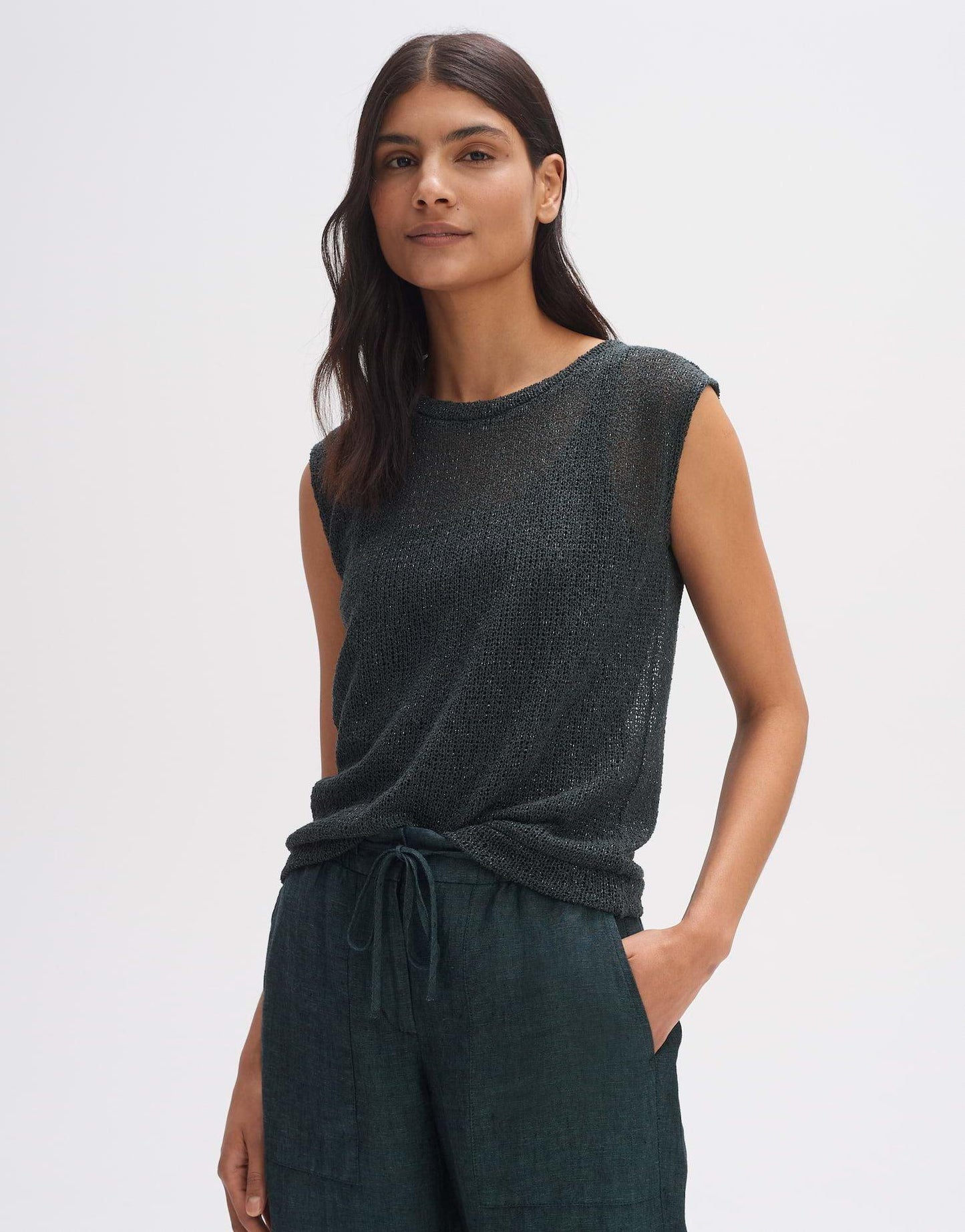 Opus Damen Shirt Sitty in Emerald grün