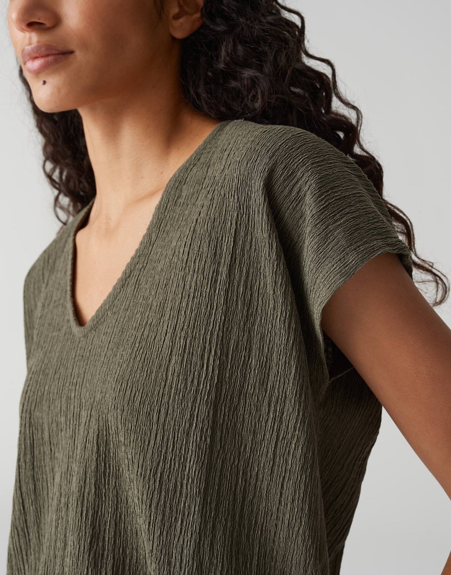 Opus Damen T-Shirt Sirukus structure grün