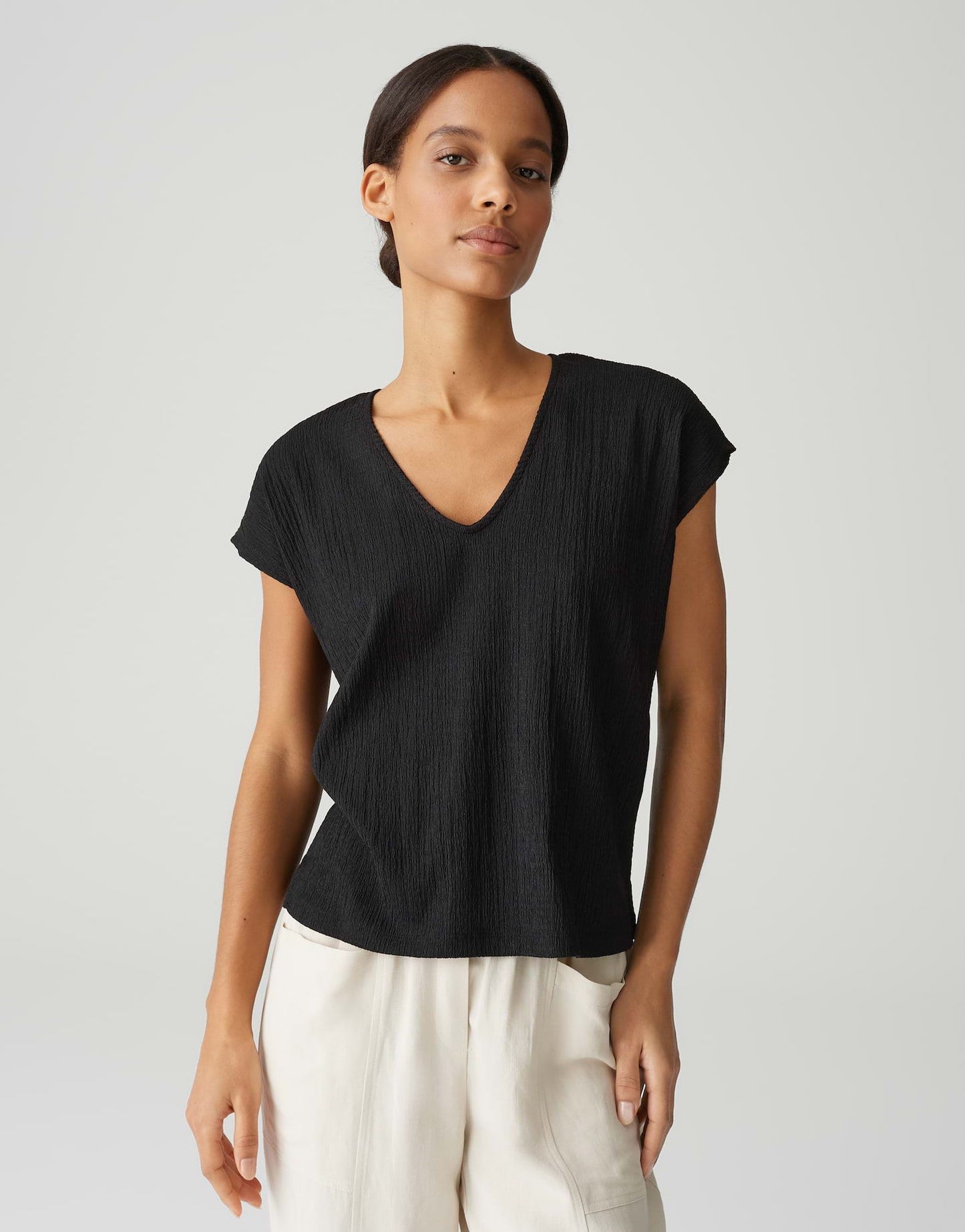 Opus Damen T-Shirt Sirukus structure schwarz