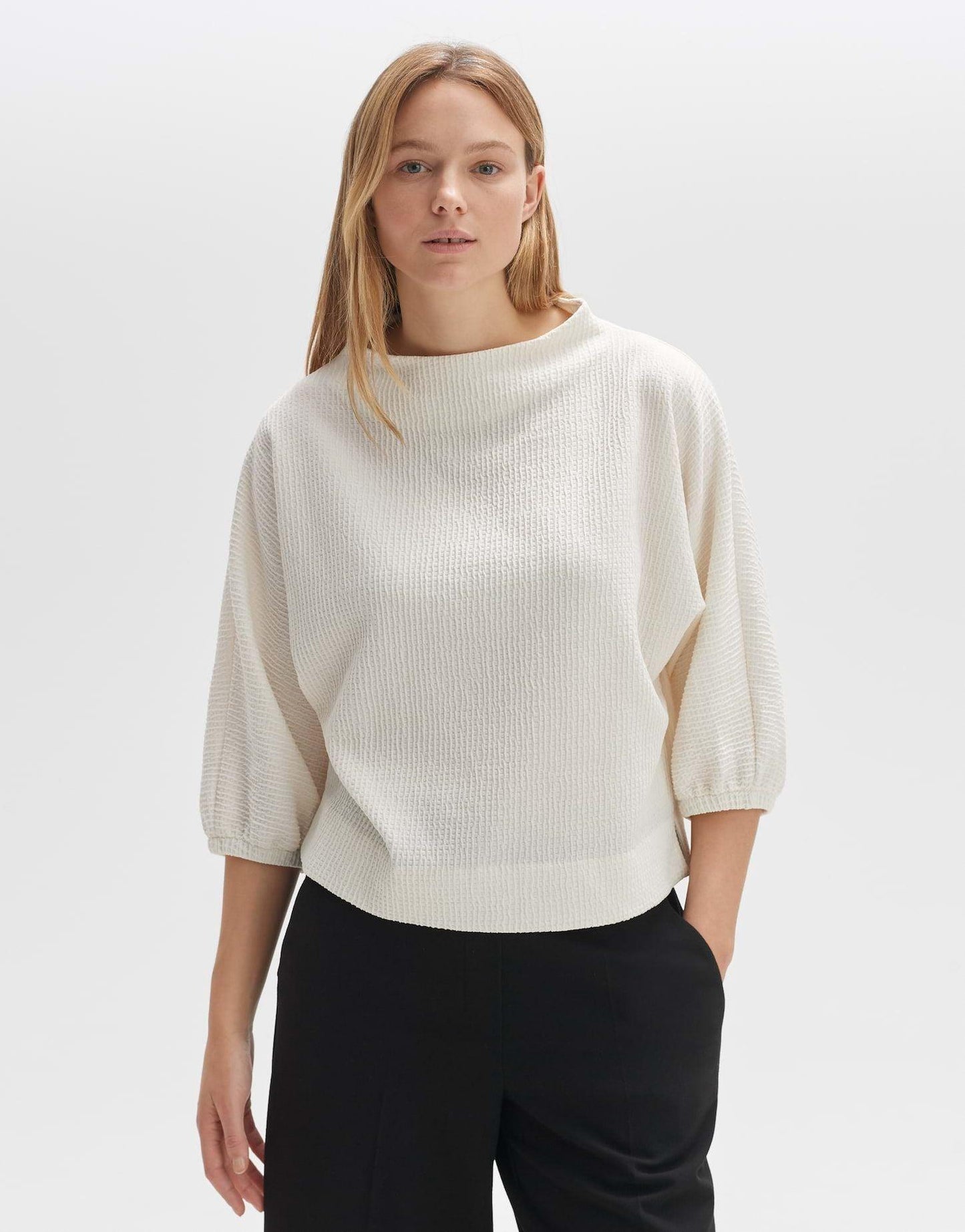 Opus Damen Sweater Gujork weiß