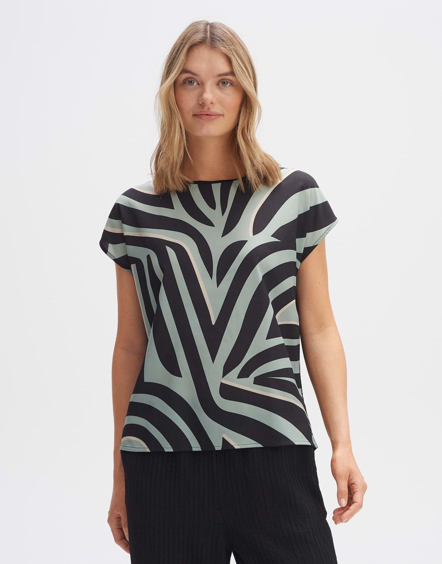 Opus Damen T-Shirt grün