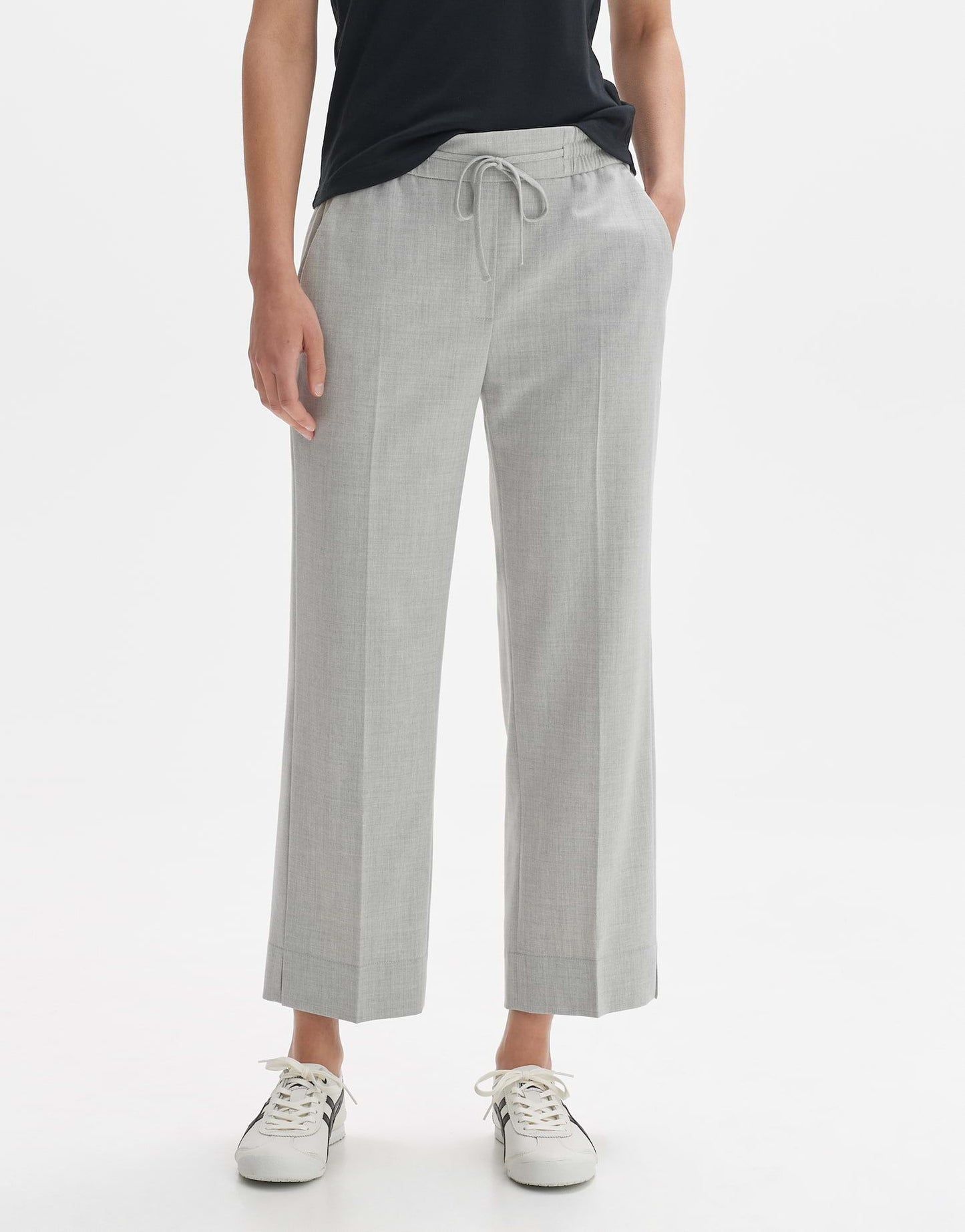 Opus Damen Tuchhose Melosi grau