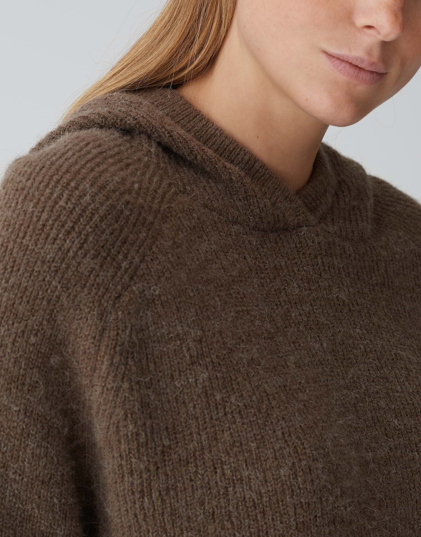 Opus Damen Strickpullover Poody braun