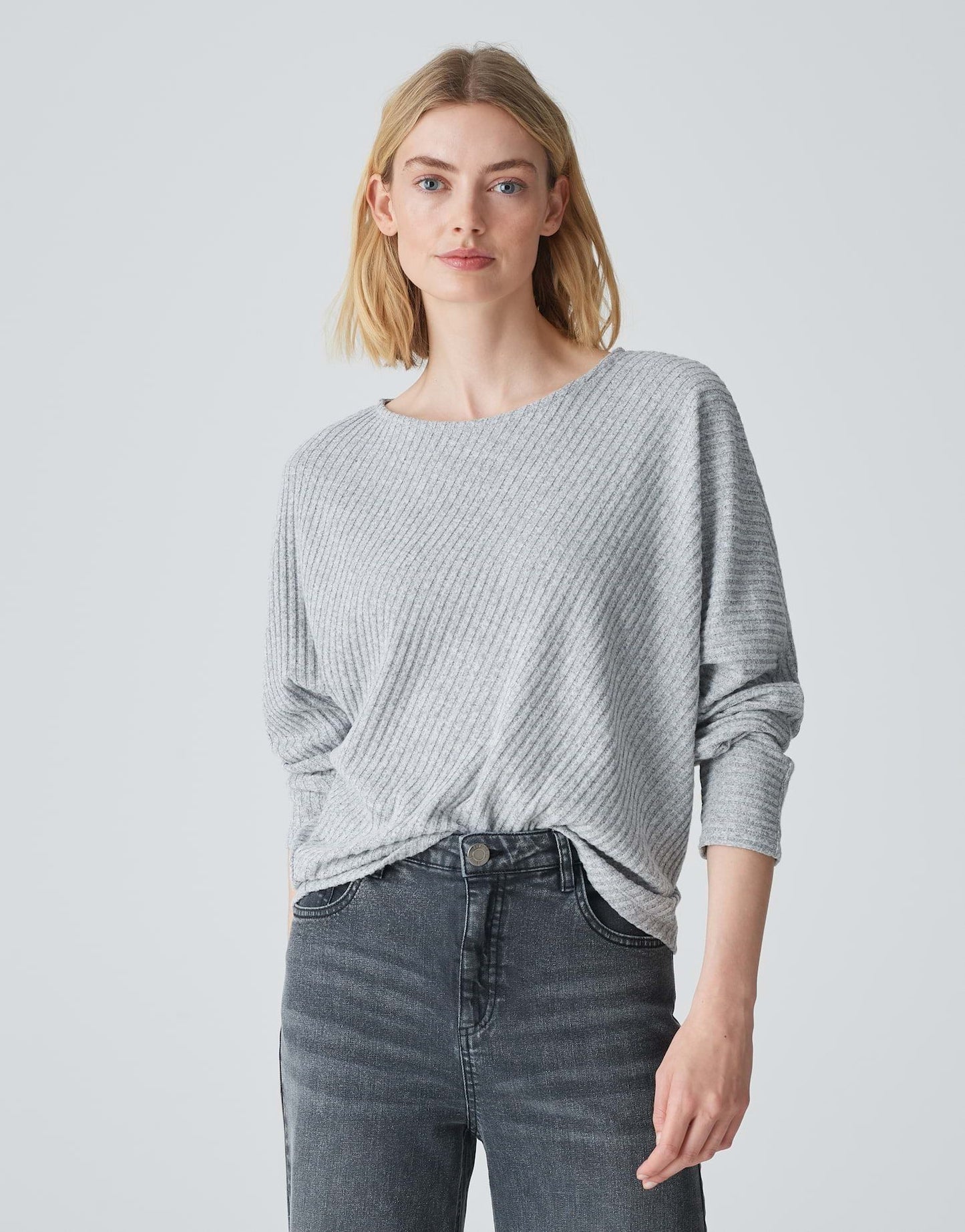 Opus Damen Pullover Sakim grau