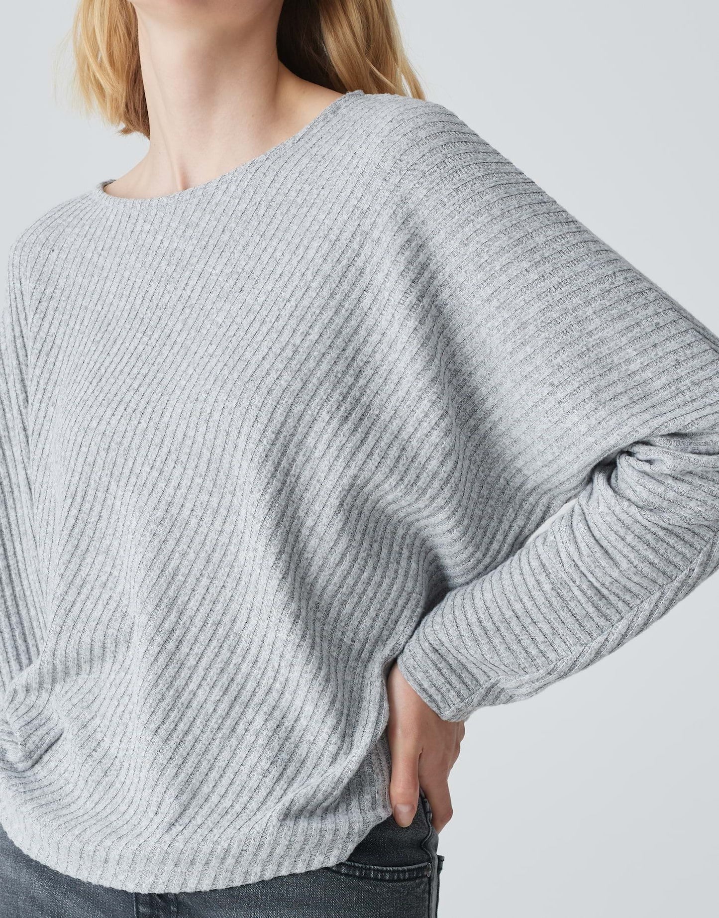 Opus Damen Pullover Sakim grau