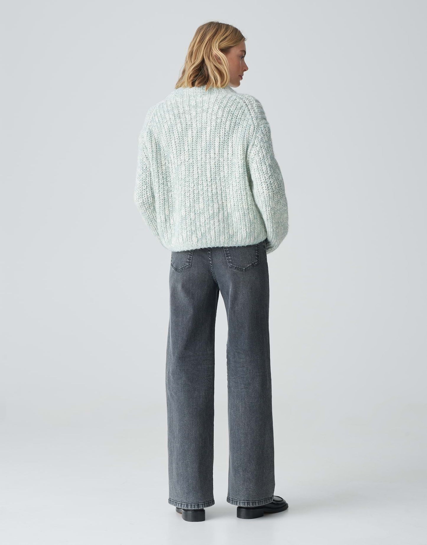 Opus Damen Strick-Pullover Perke blau