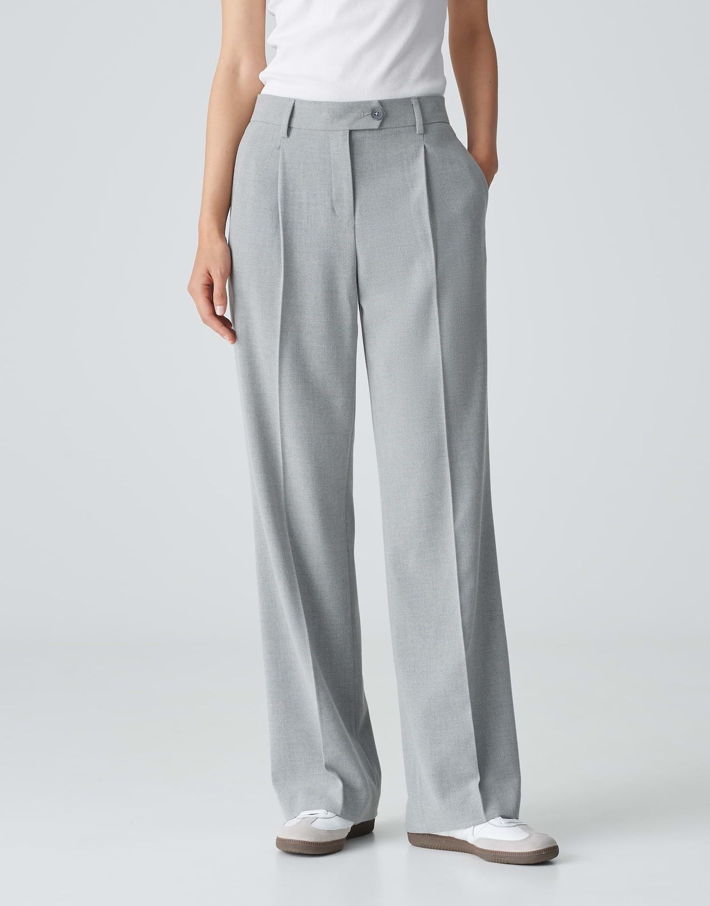 Opus Damen Tuchhose Morina grau