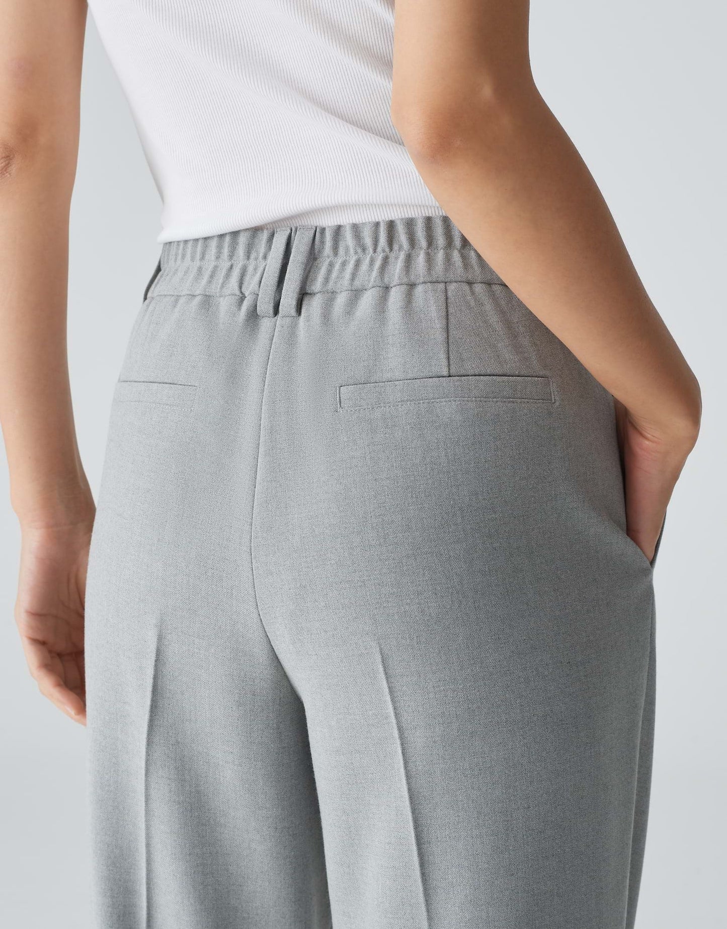 Opus Damen Tuchhose Morina grau