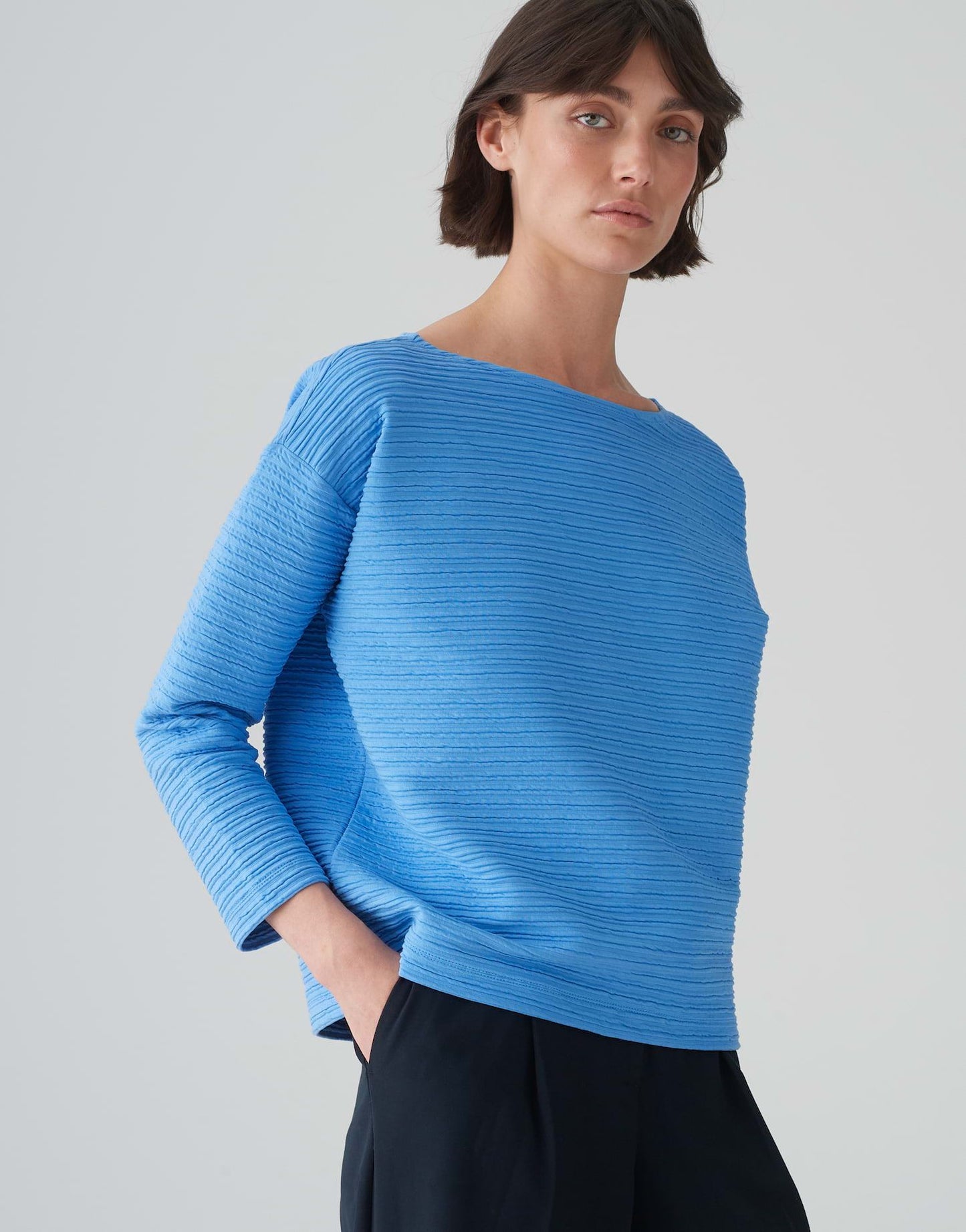 Opus Damen Shirt Gottoman blau
