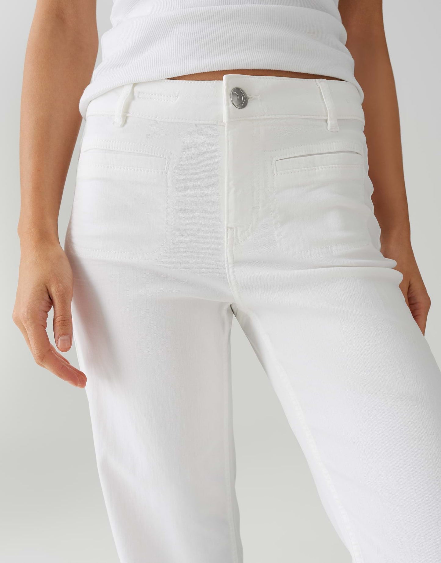 Opus Pants Damen Jeans Melly fresh weiß