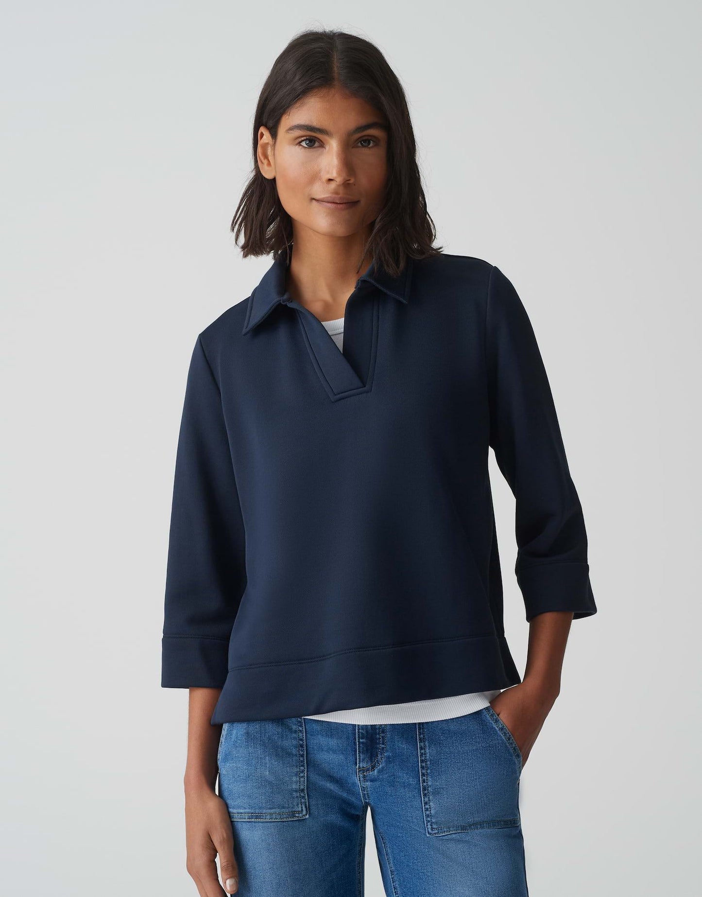 Opus Damen Sweat-Shirt Gonut blau