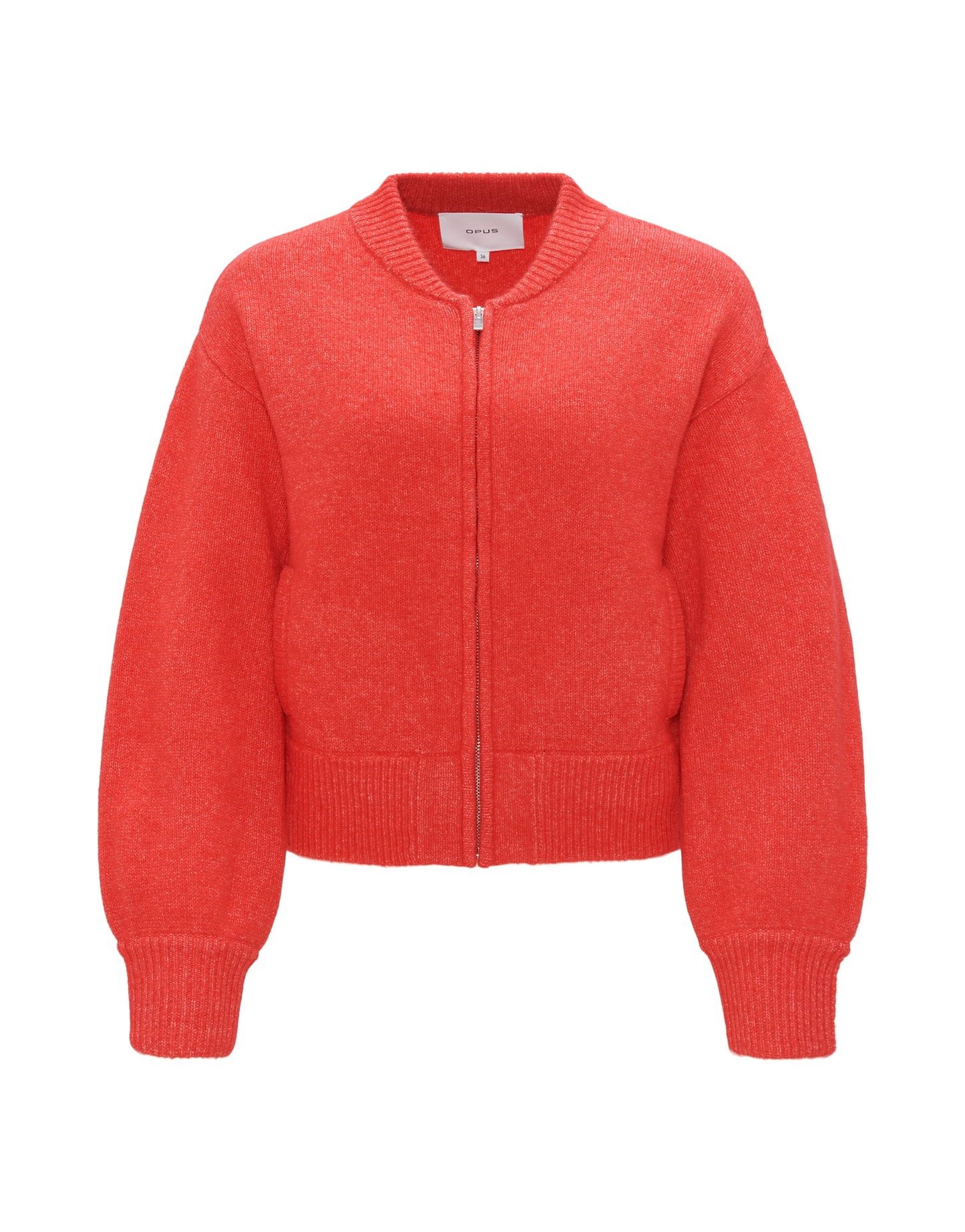 Opus Damen gestrickte Bomberjacke Doketa L rot