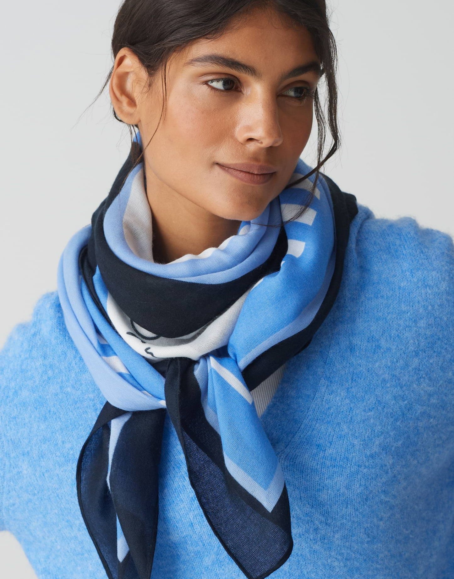 Opus Damen Schal Argetic blau