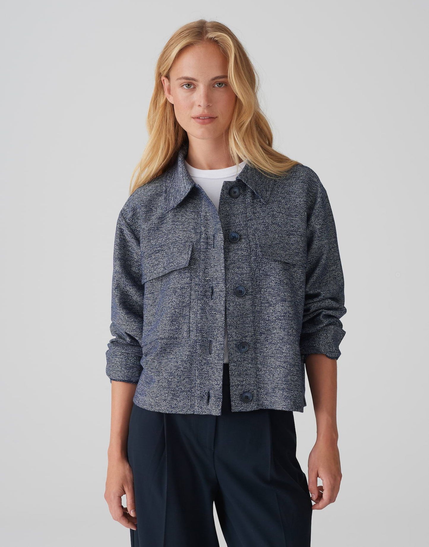 Opus Damen Jacke Heno fresh blau