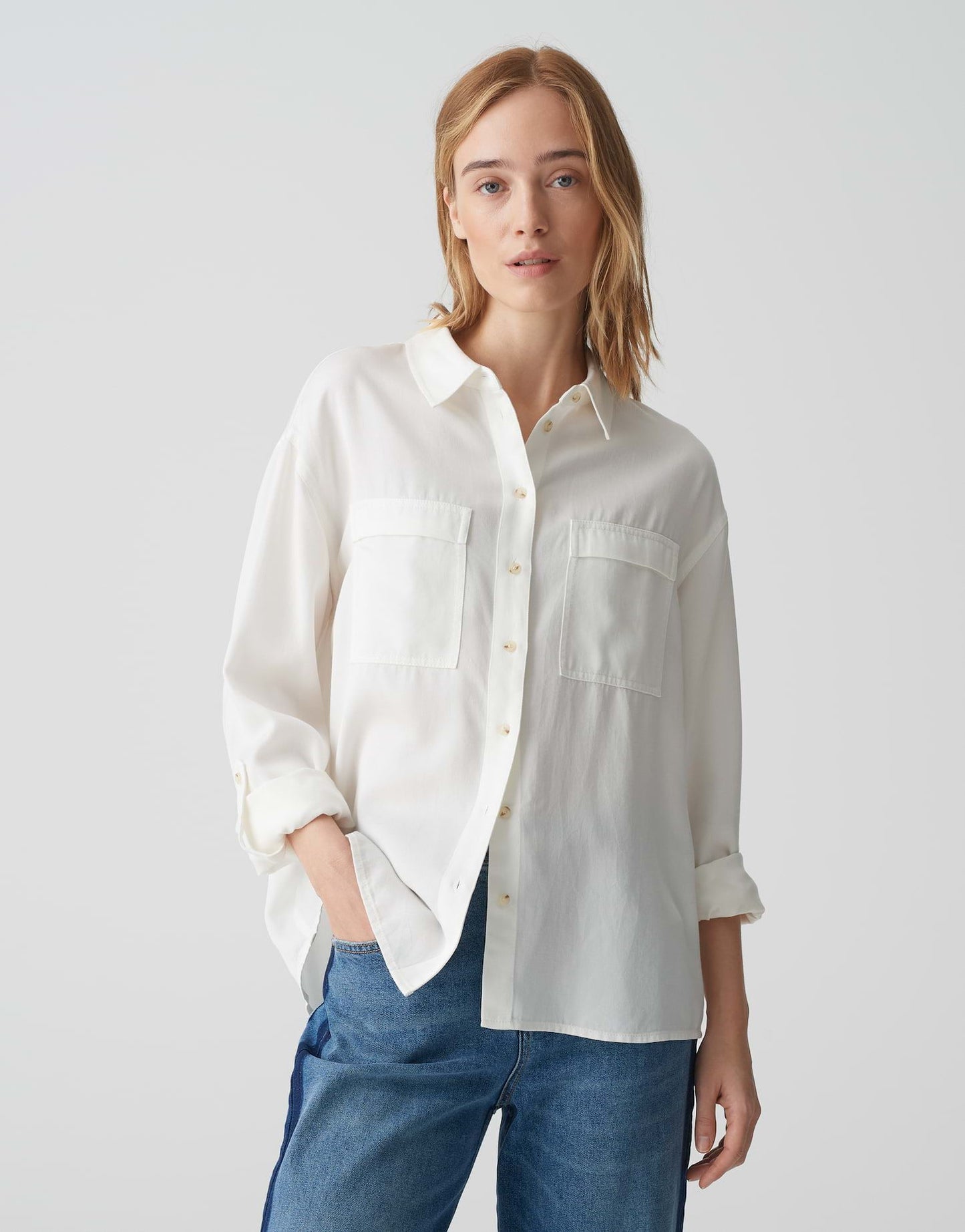 Opus Damen Bluse Falensa weiß