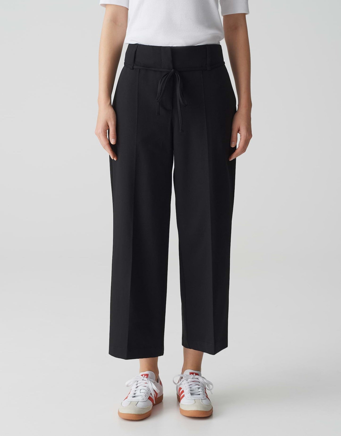 Opus Damen Hose Misha belt schwarz