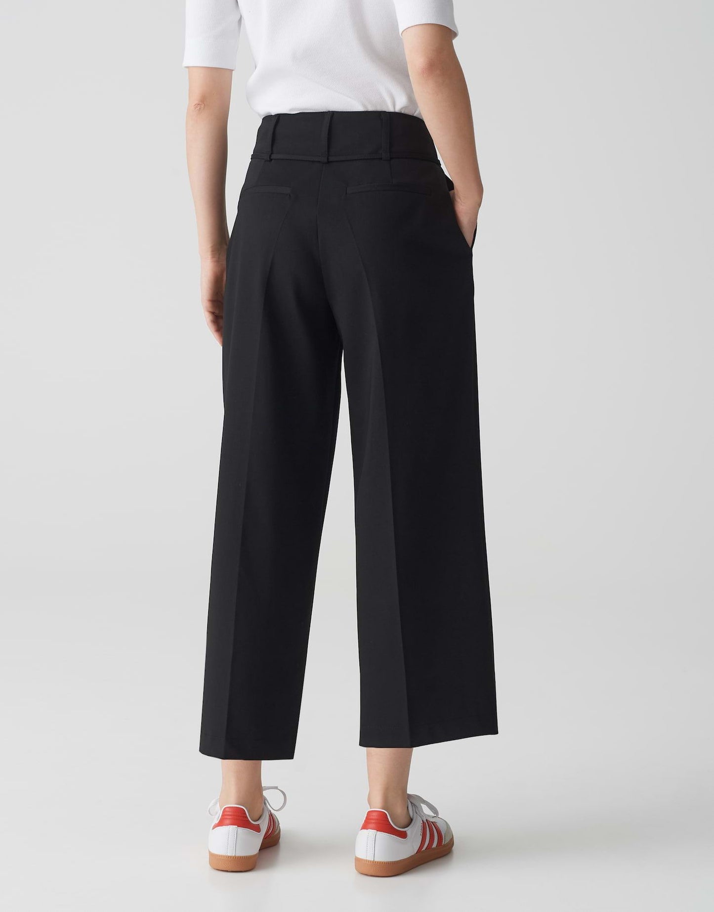 Opus Damen Hose Misha belt schwarz