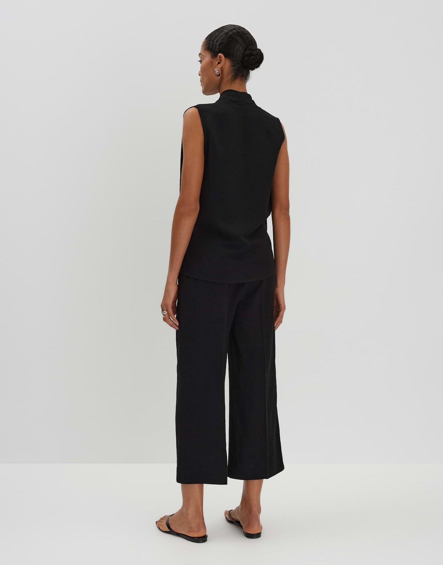 Someday Damen Hose Celino cropped schwarz