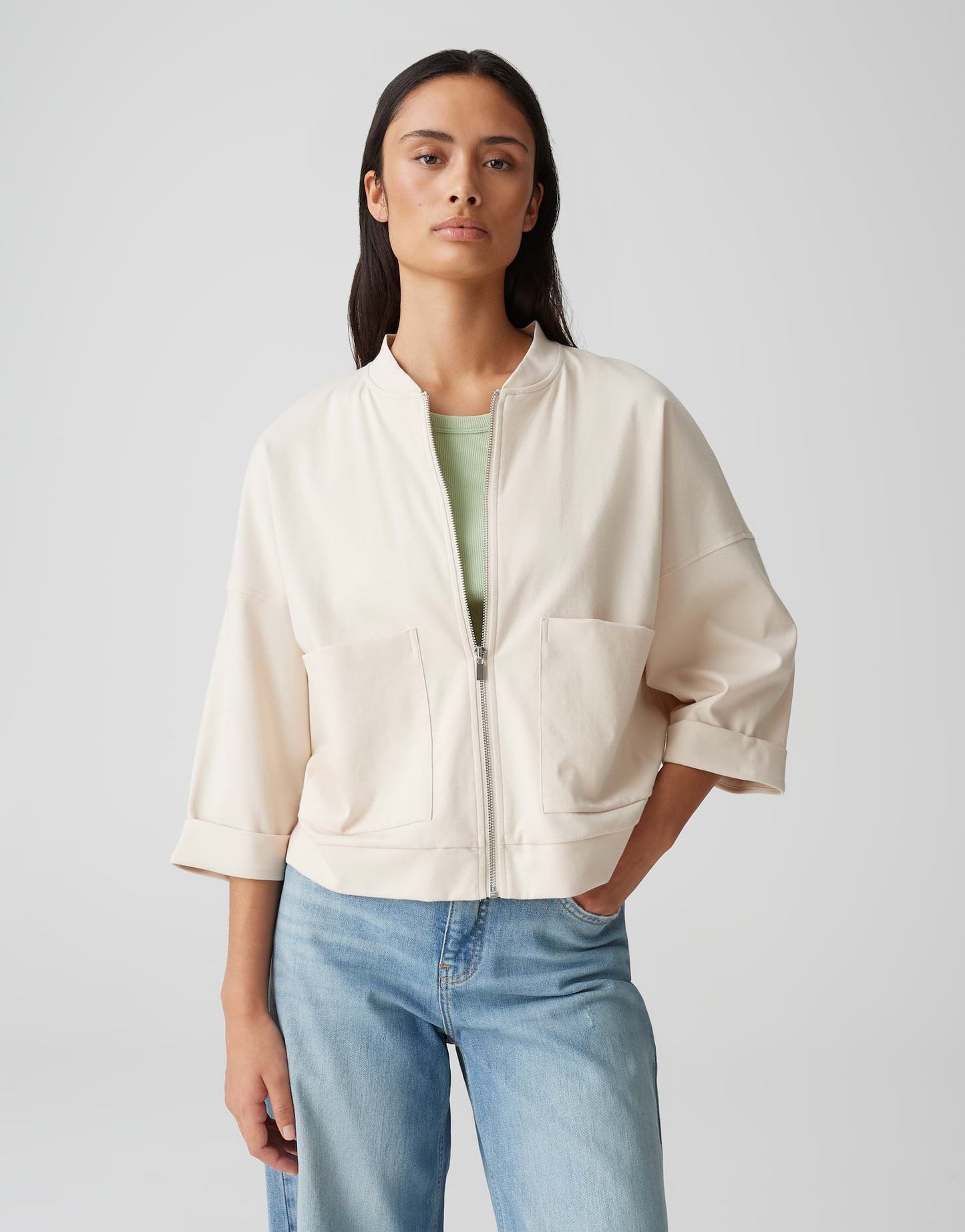 OPUS Damen Sweatjacke Gopta beige