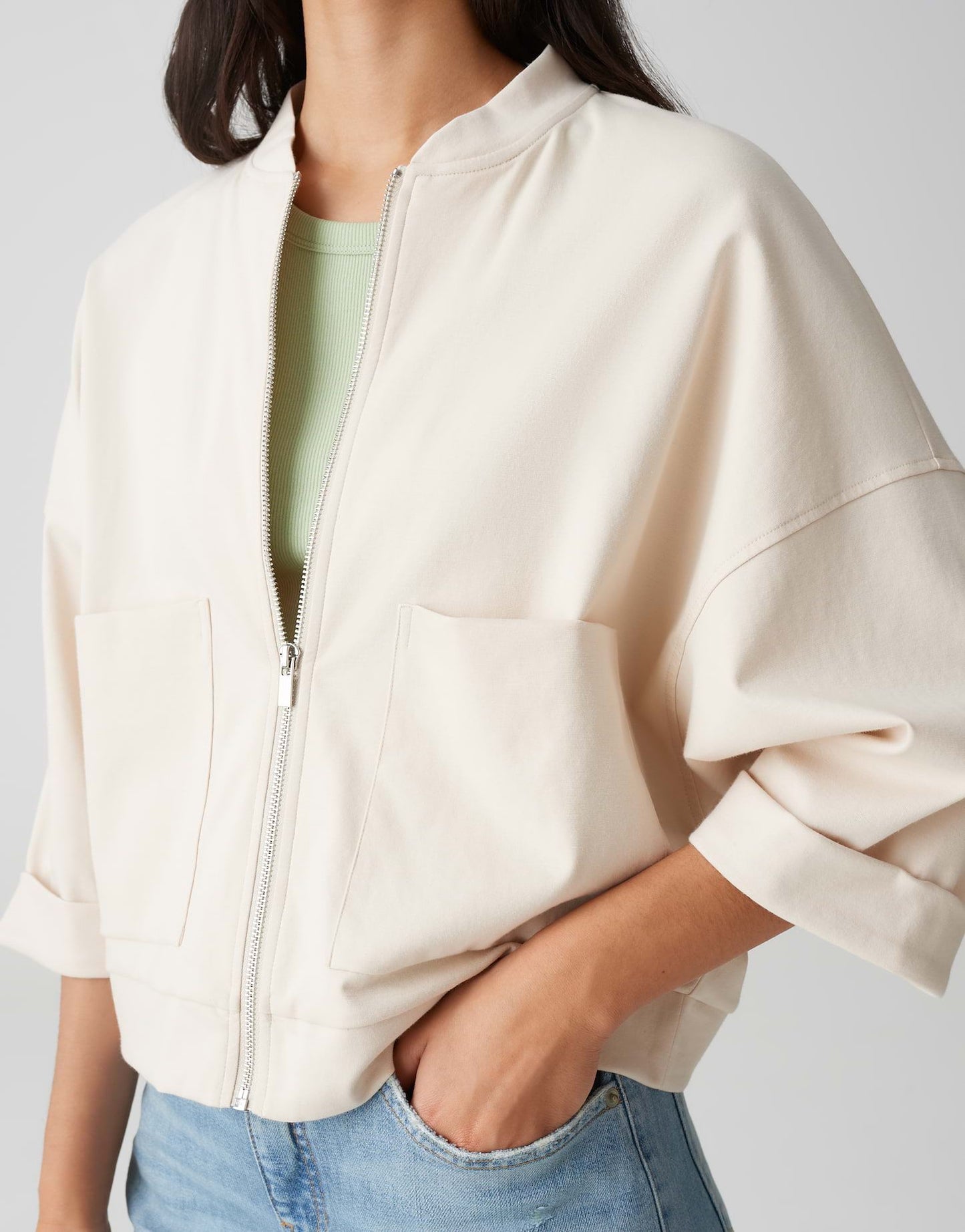 OPUS Damen Sweatjacke Gopta beige