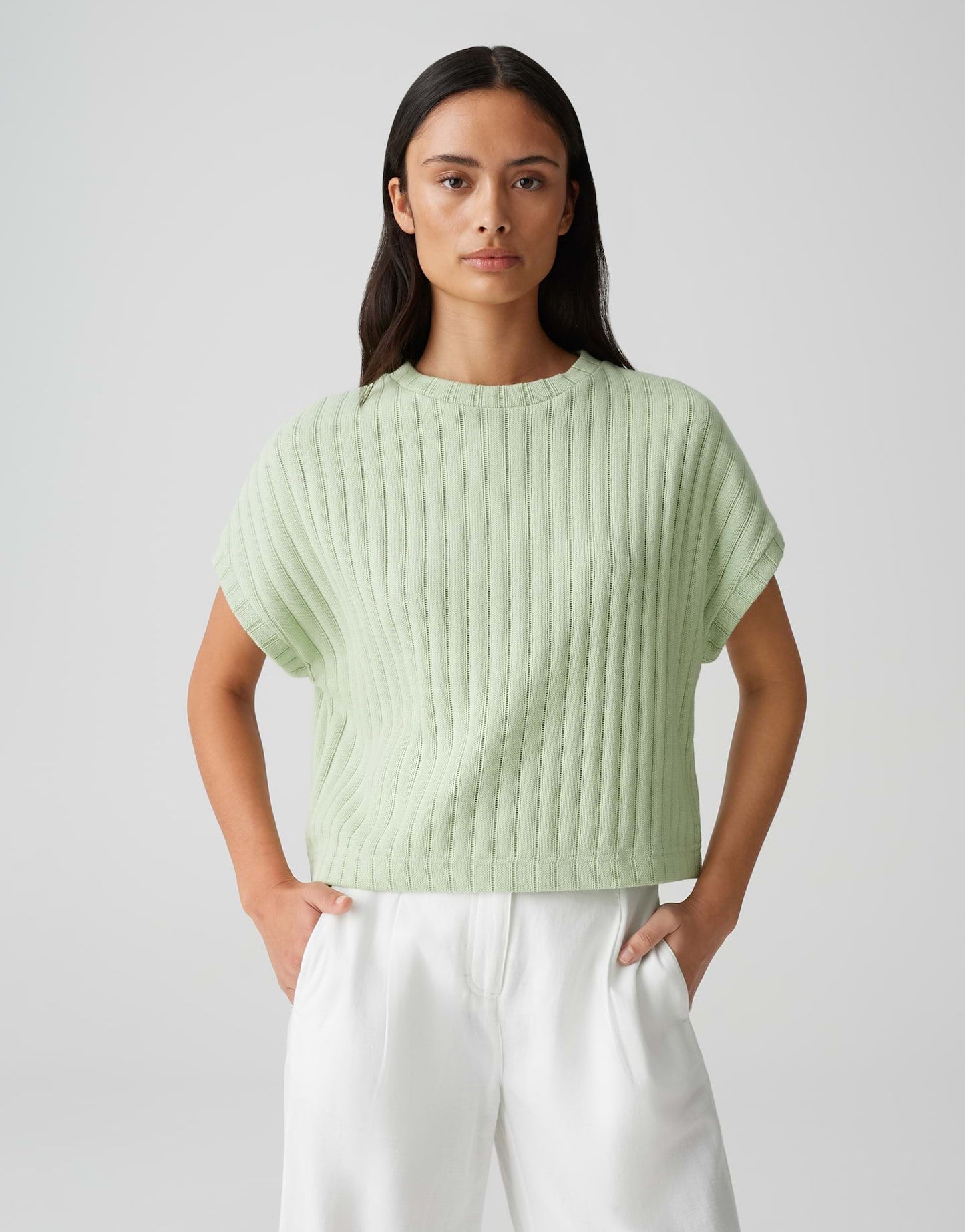 Opus Damen Sweatshirt Gelia grün