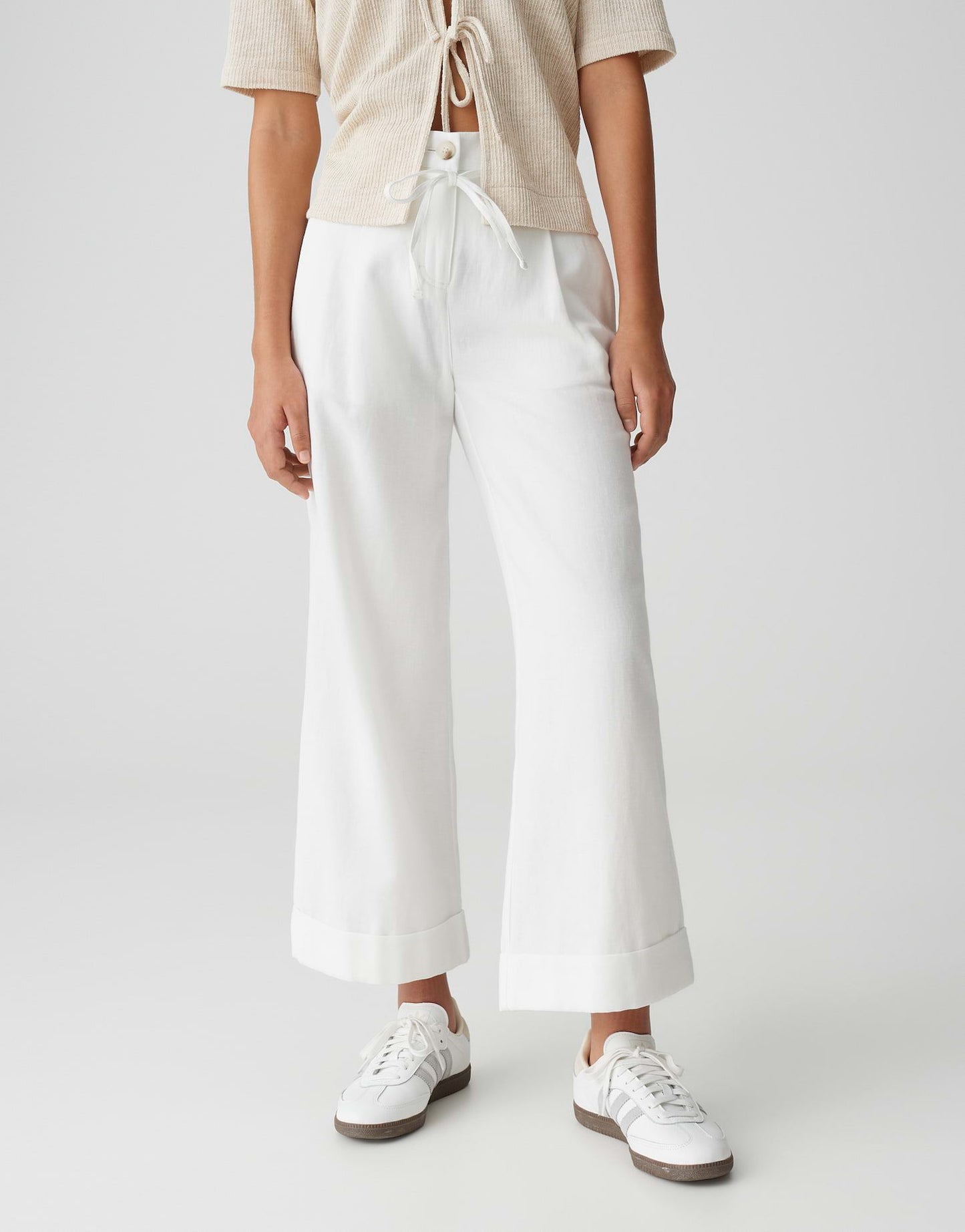 Opus Damen Hose Meeri french weiß