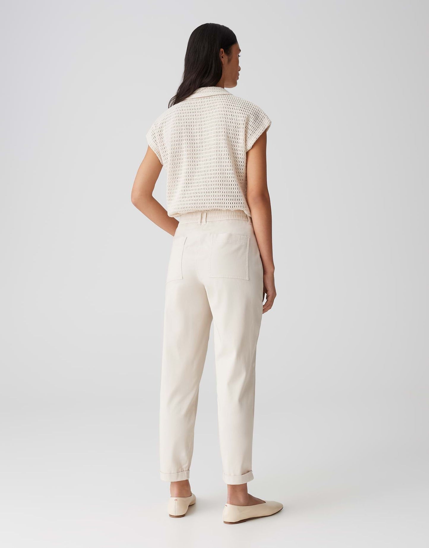Opus Damen Hose Melina french weiß