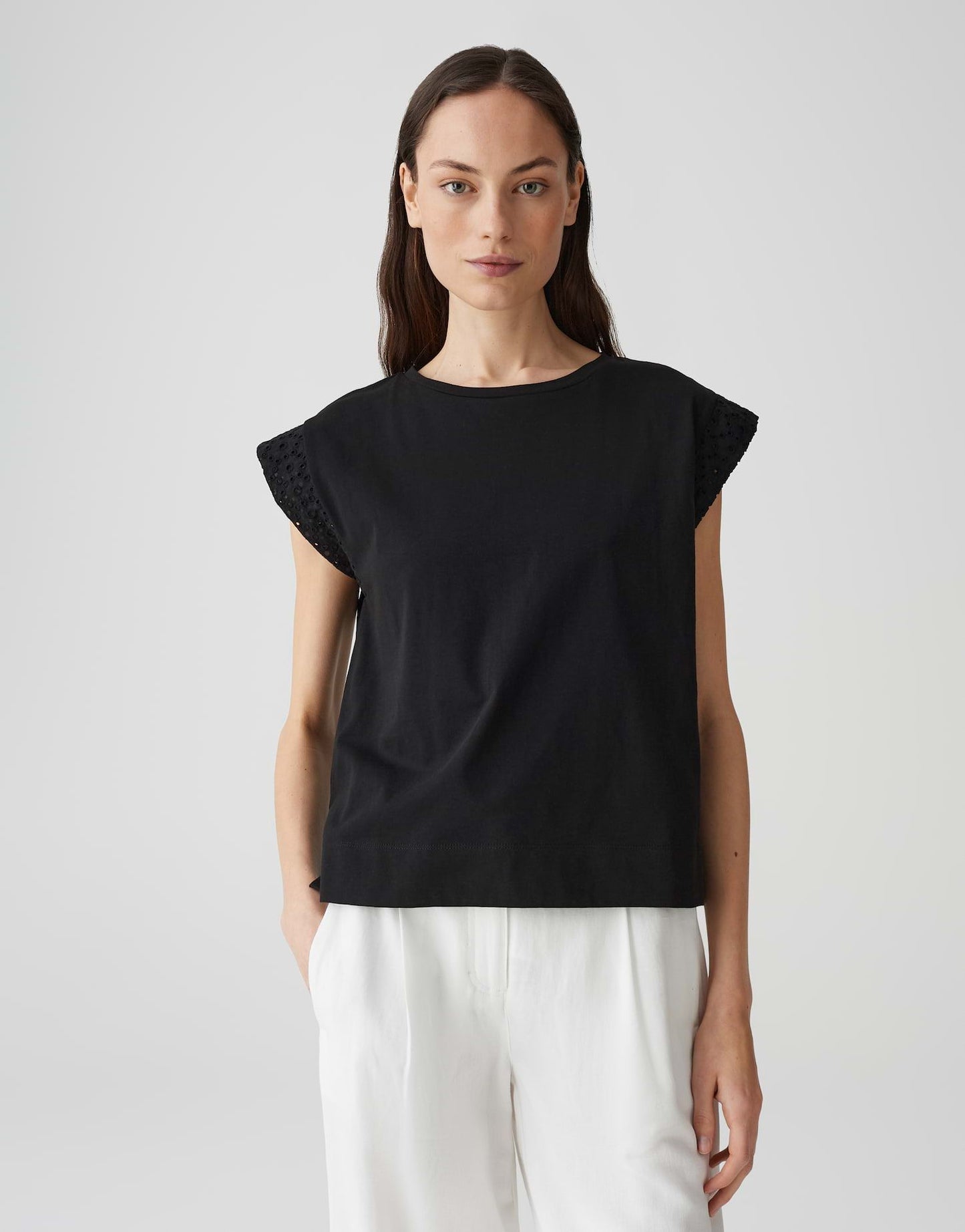 Opus Damen Shirt Sallso schwarz