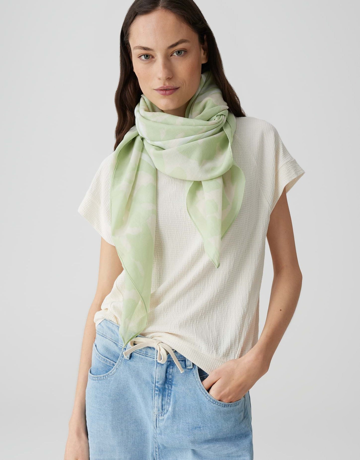 Opus Damen Printtuch Alicie grün