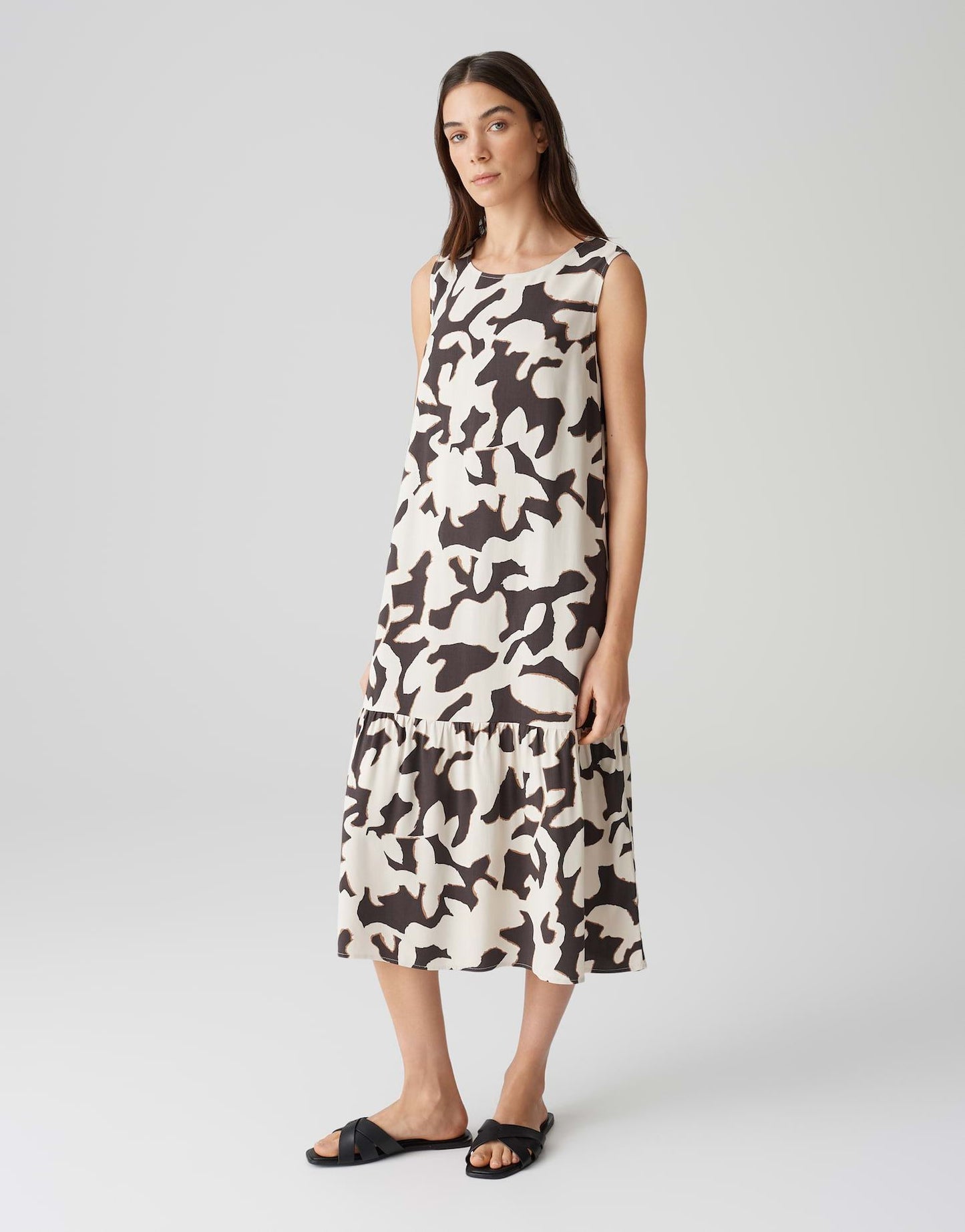 Opus Damen Kleid Wicy wildflower braun