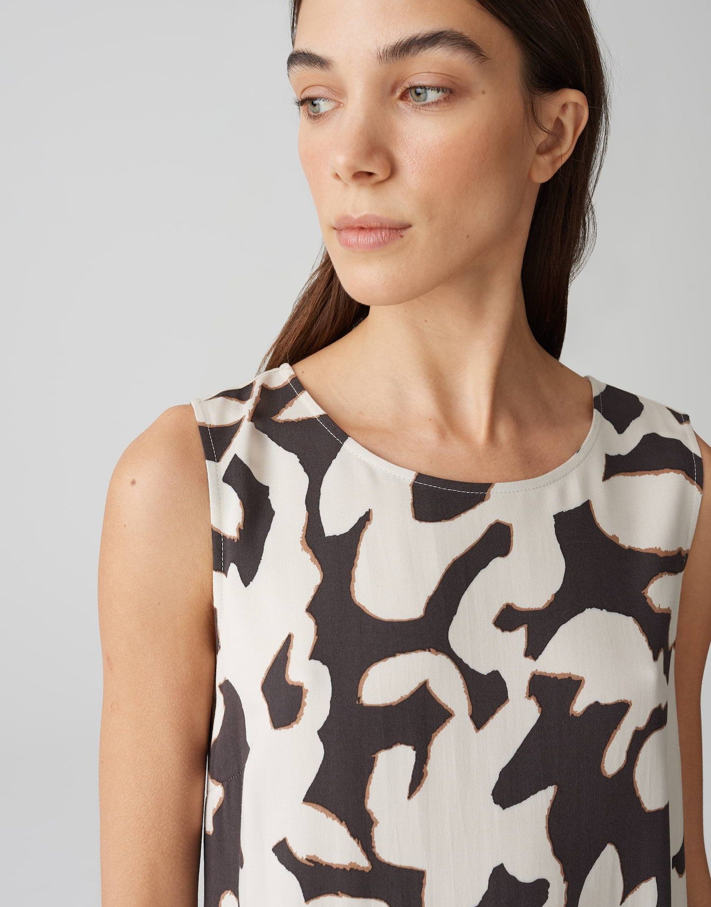 Opus Damen Kleid Wicy wildflower braun