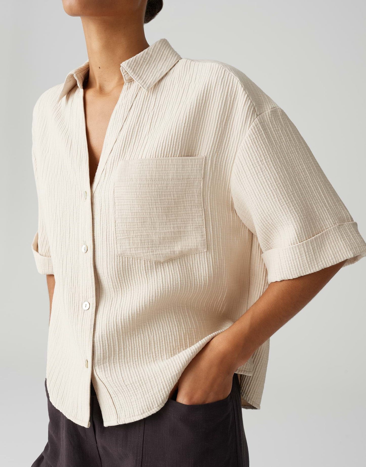 Opus Damen Blusenhemd Fiora beige