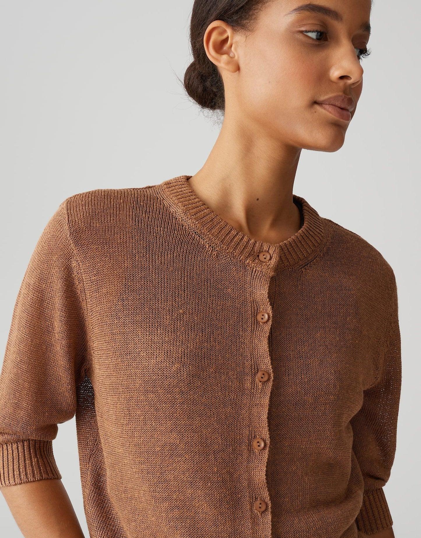 Opus Damen Strickjacke Datina braun