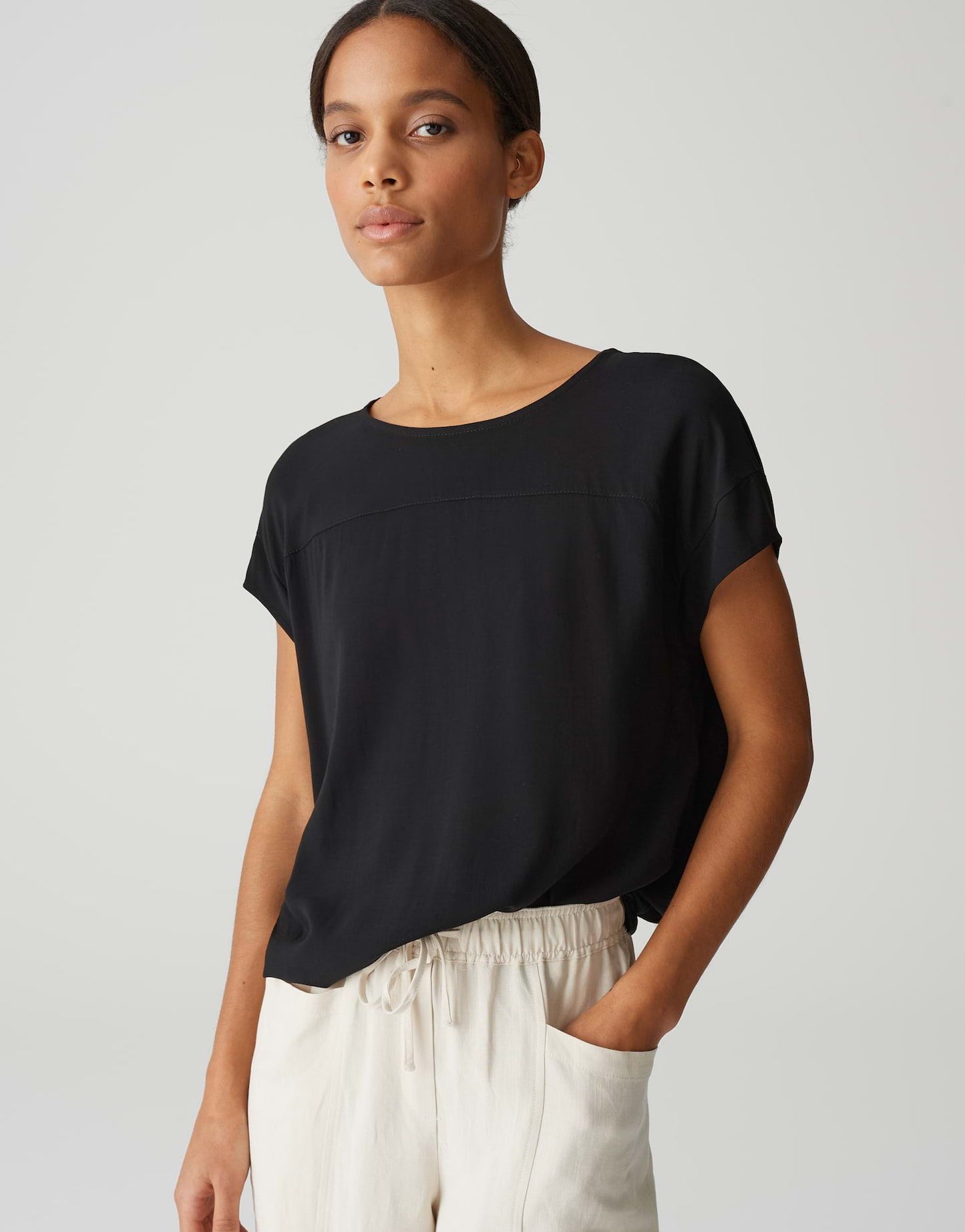 Opus Damen T-Shirt Sesonne schwarz