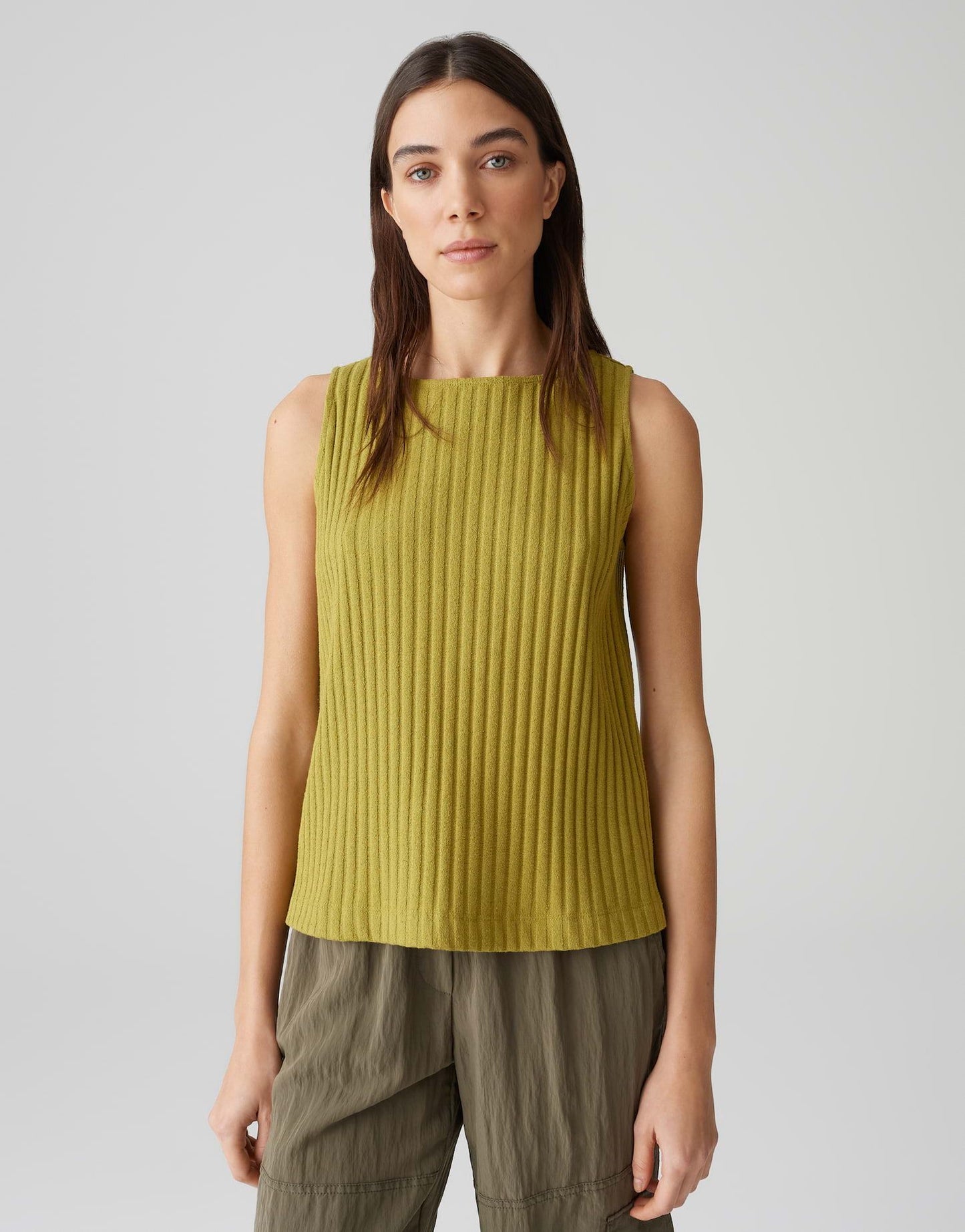 Opus Damen T-Shirt Ipoma slit grün