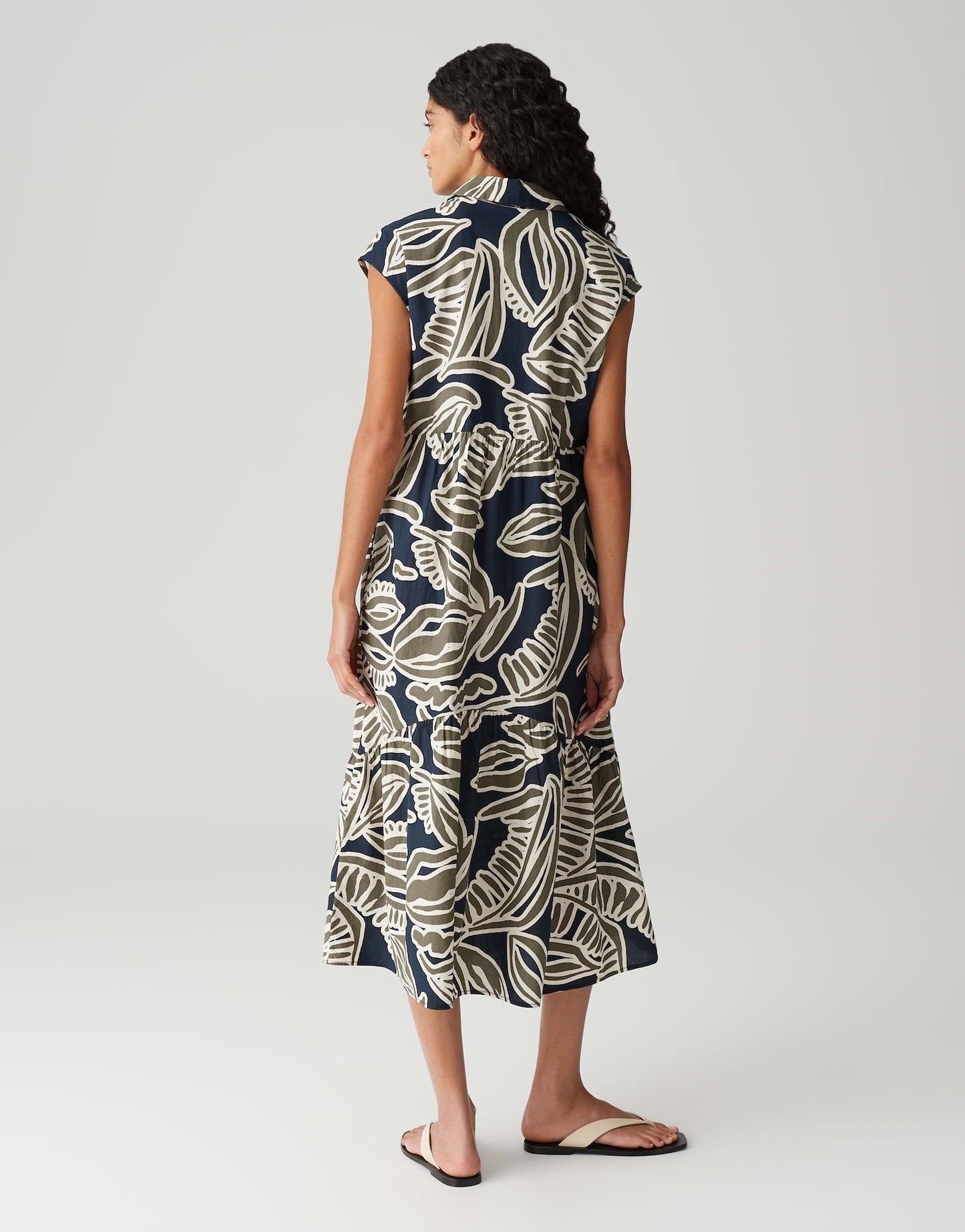 Opus Damen Midikleid Werisa tropical grün