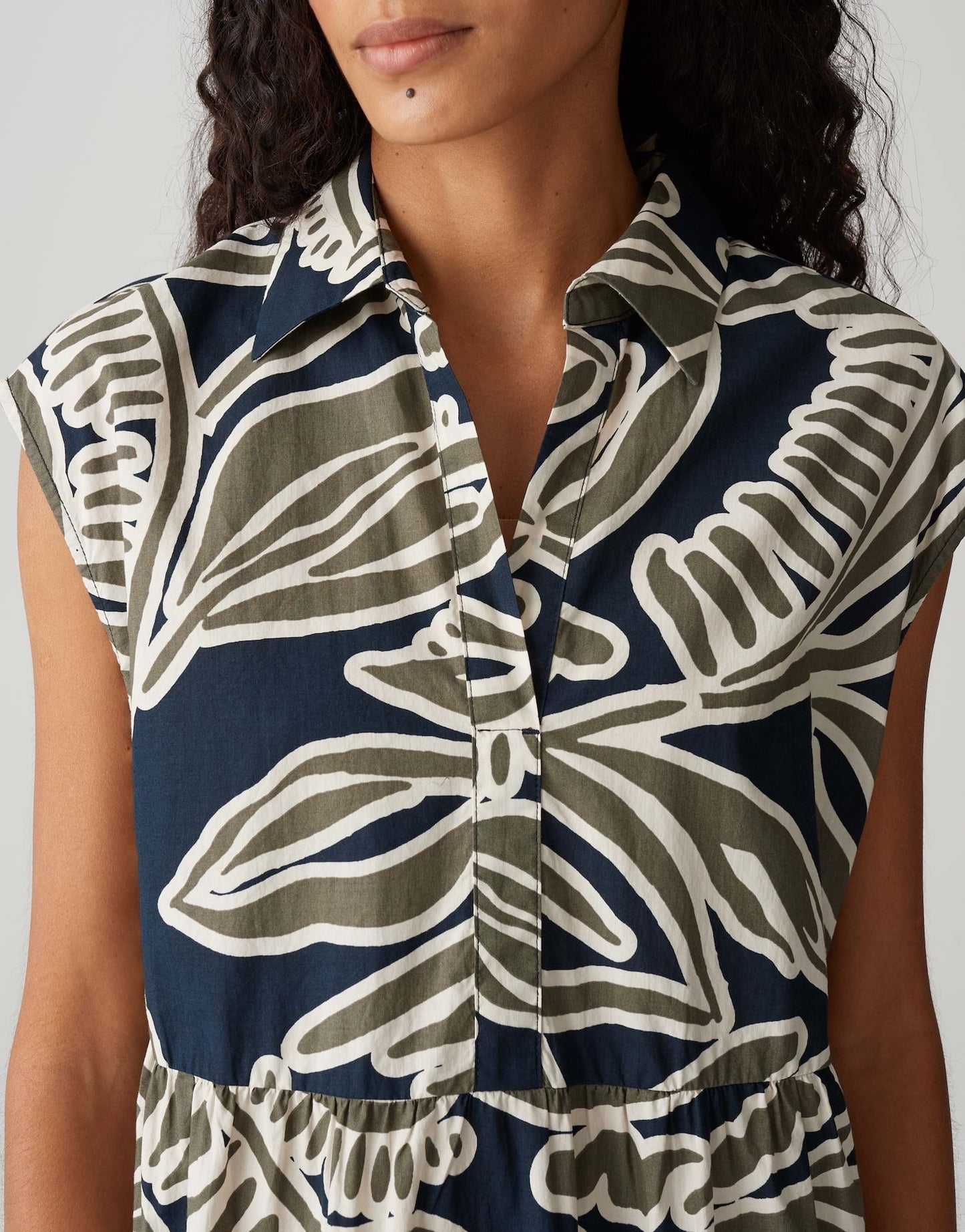 Opus Damen Midikleid Werisa tropical grün