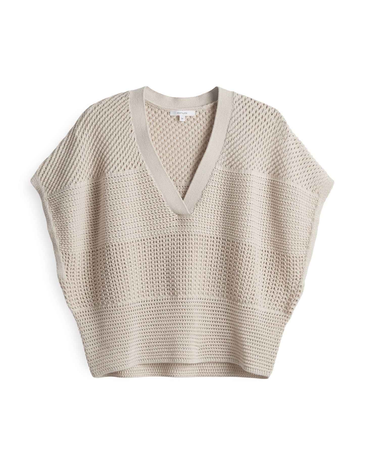 Opus Damen Strickshirt Pekina L weiß