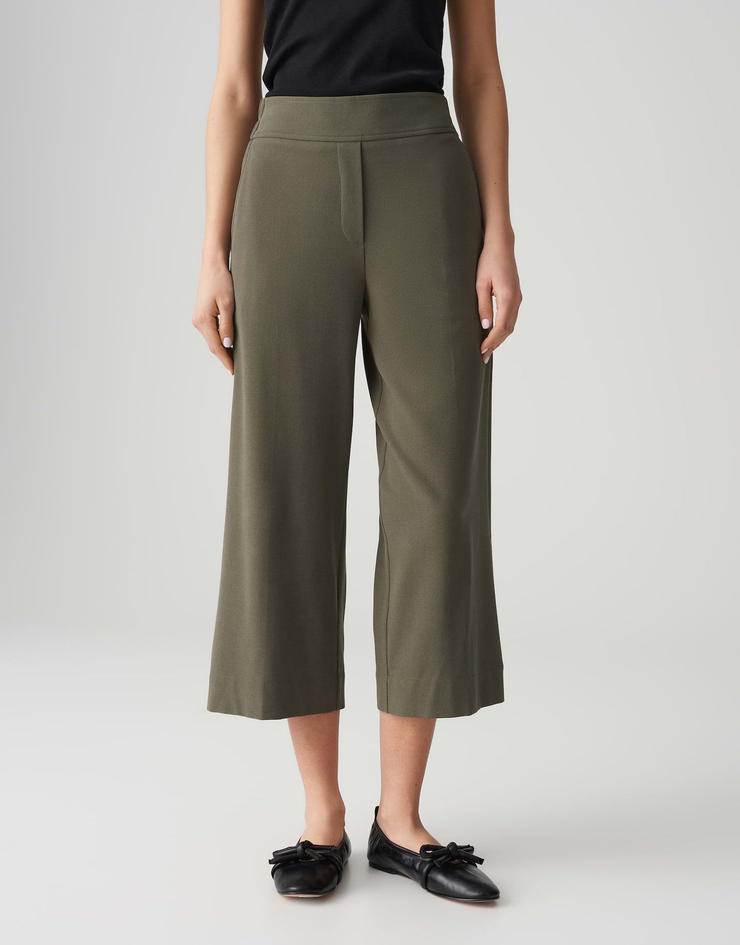 Opus Damen Hose Misha crepe grün