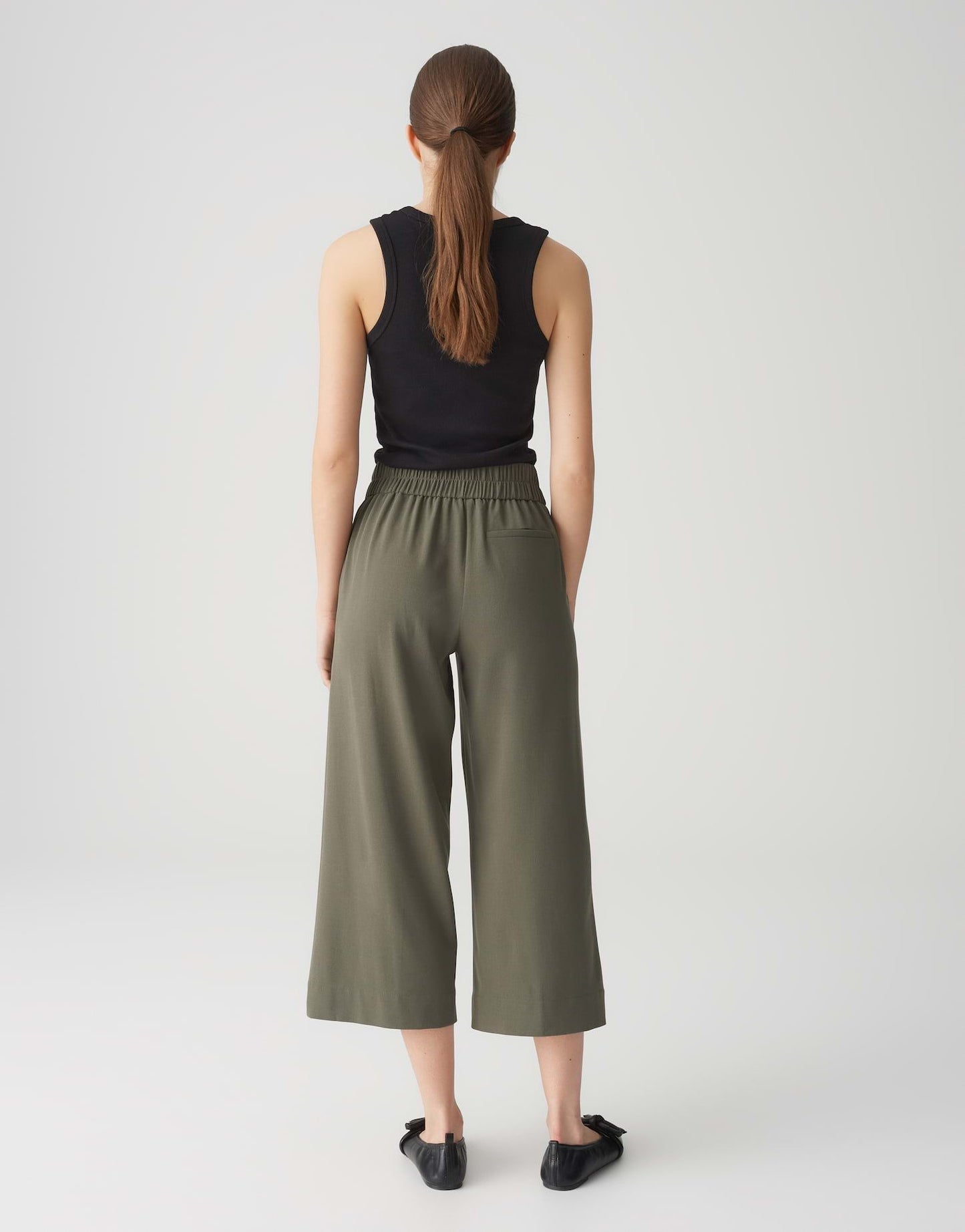 Opus Damen Hose Misha crepe grün