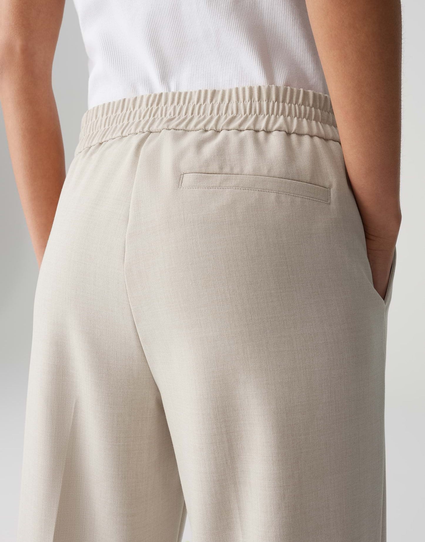 Opus Damen Bundfaltenhose Melosa city beige