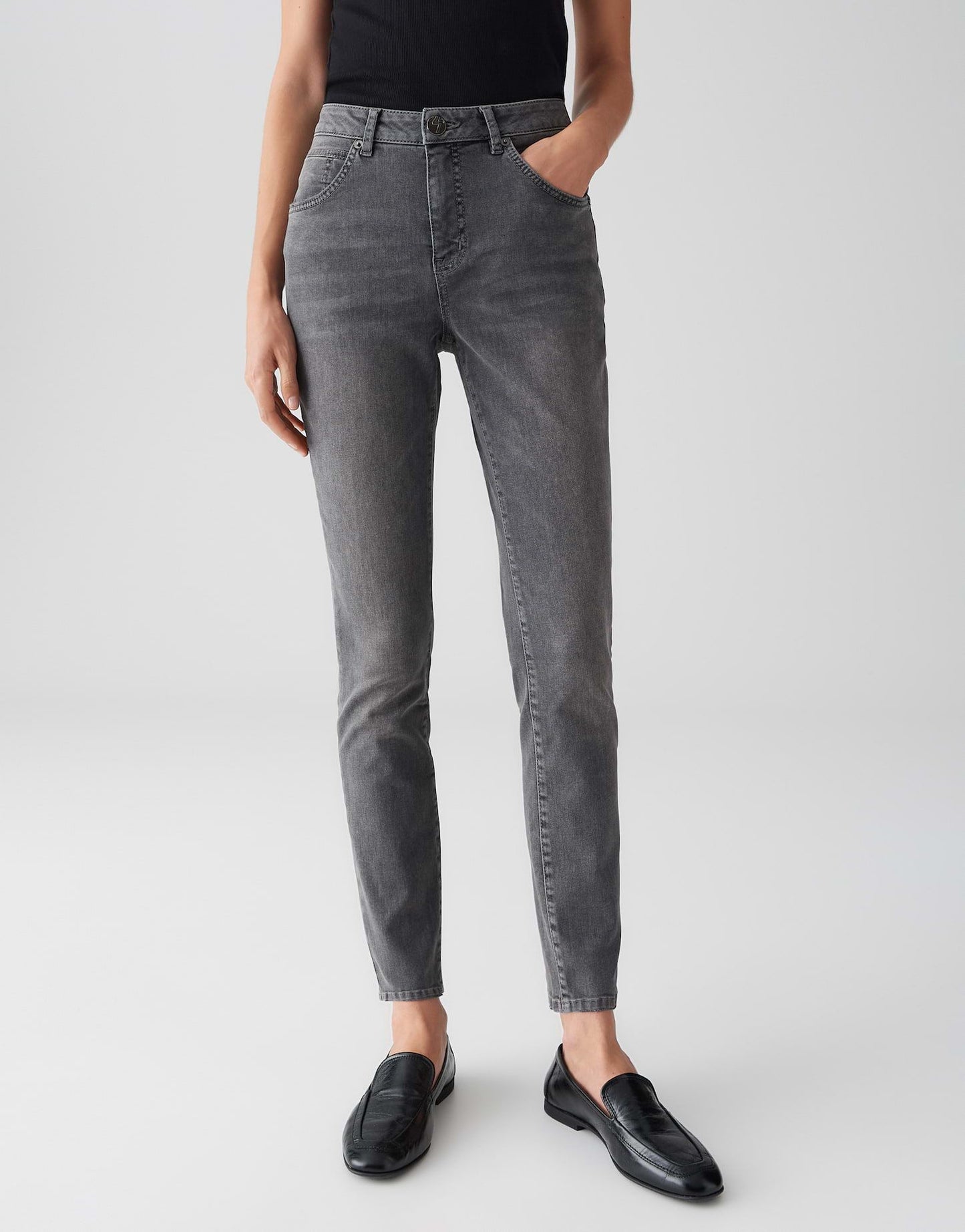 Opus Damen Jeans grau