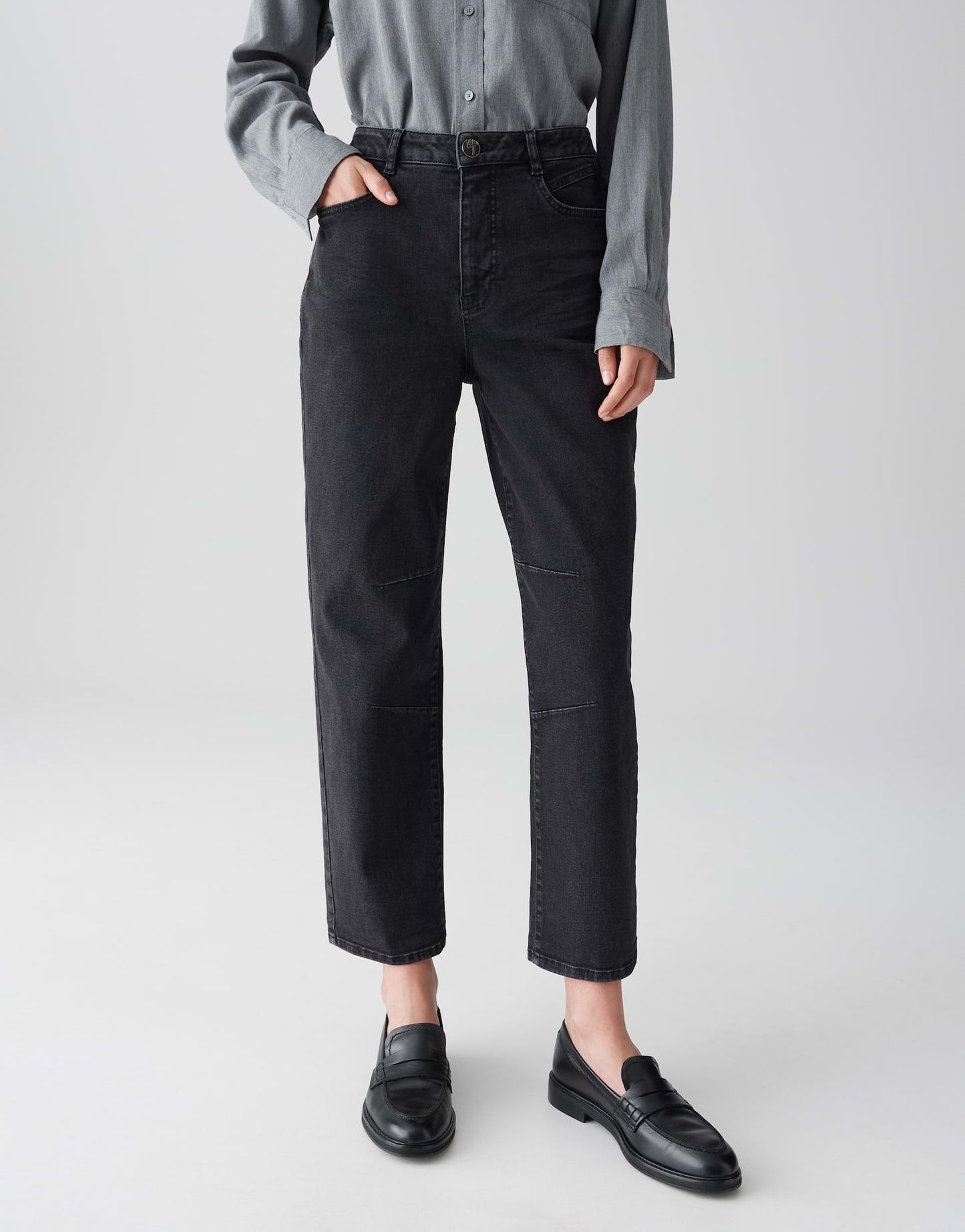 Opus Damen Jeans schwarz