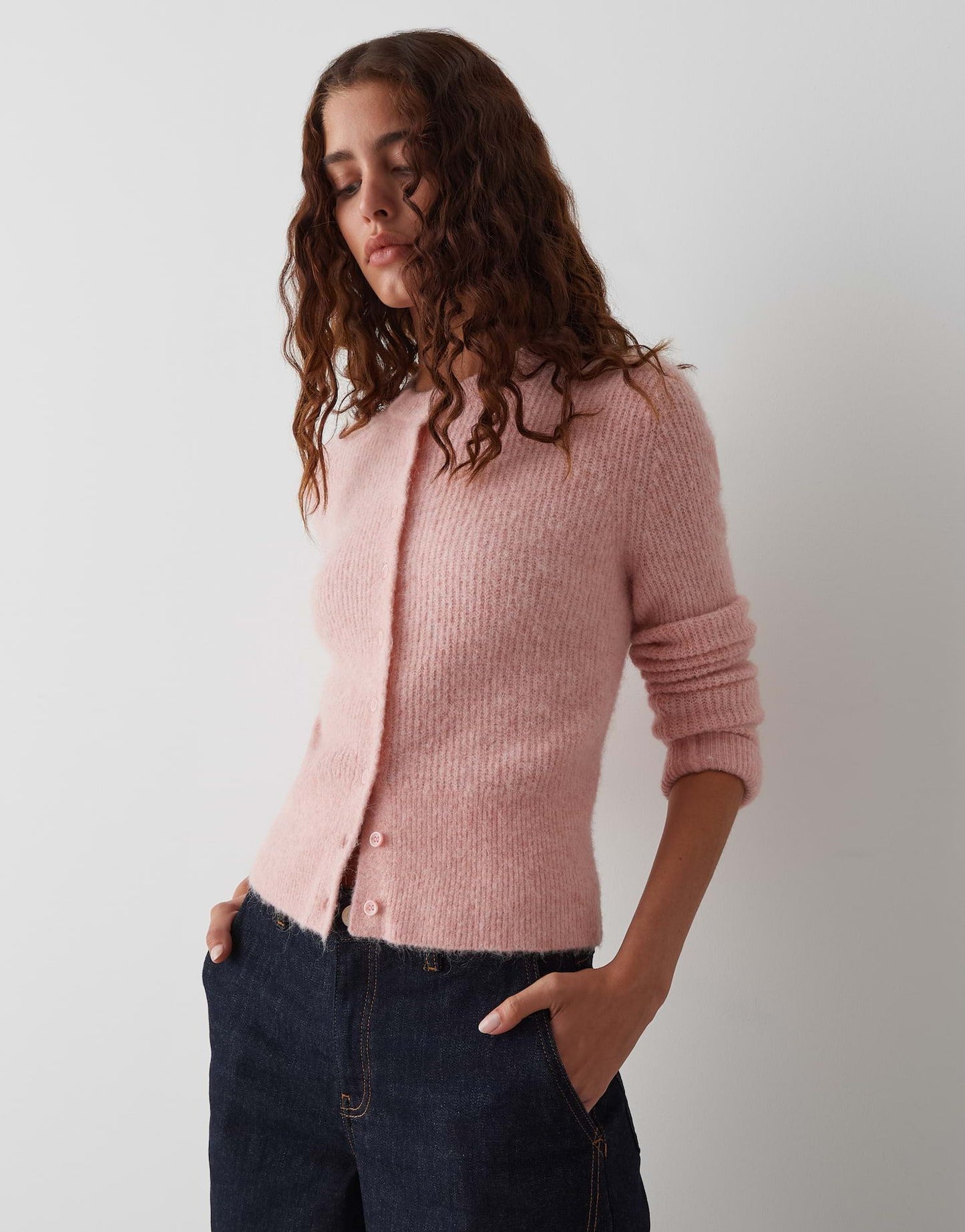 Opus Damen Strickjacke Dreni rosa