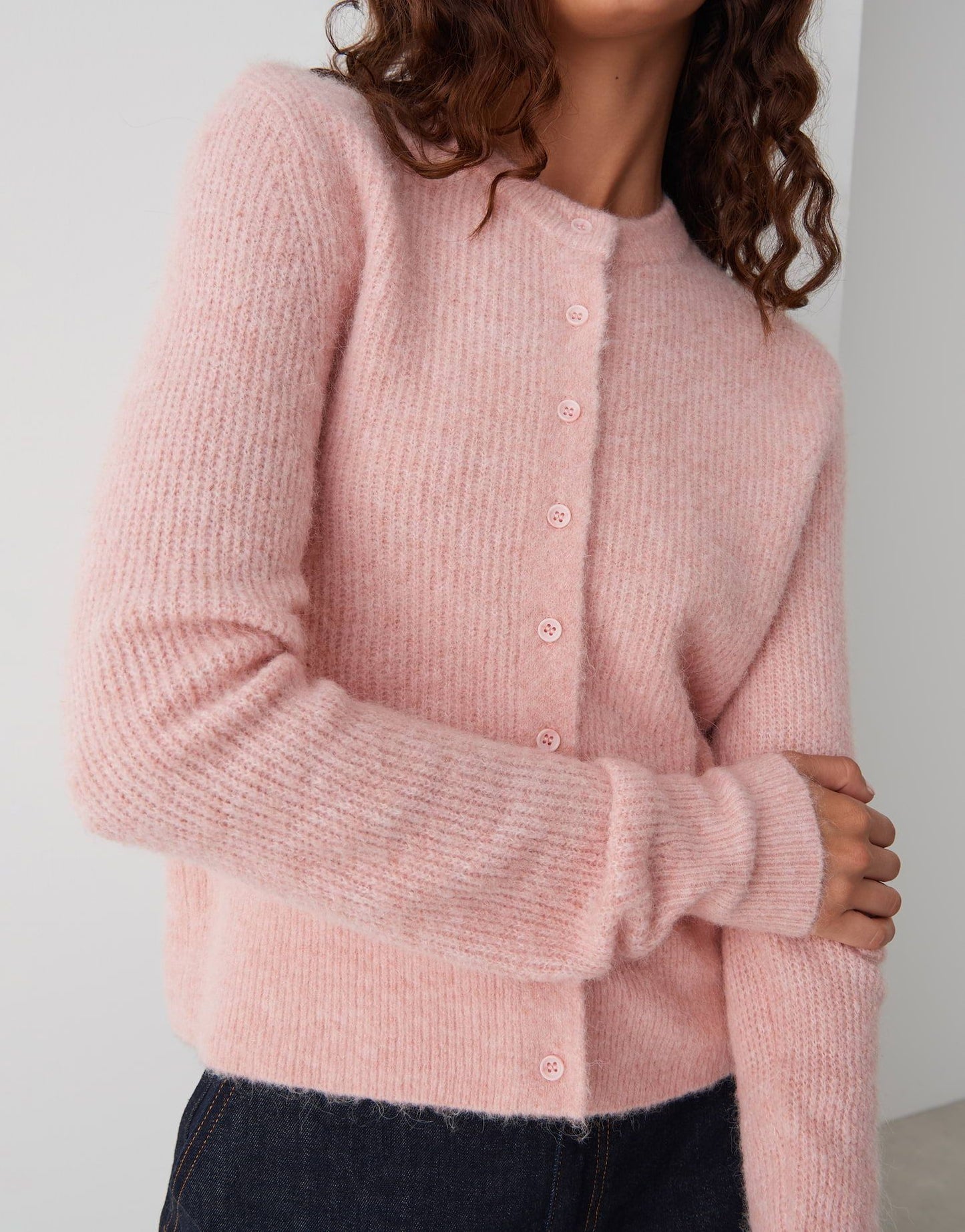 Opus Damen Strickjacke Dreni rosa